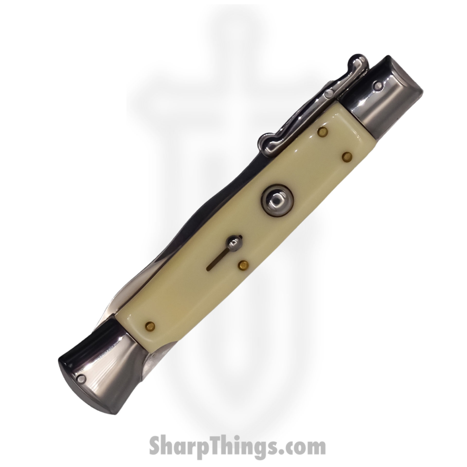Steel River Knives - SBSG10KRSI - Liscio 10in Stiletto - Swinguard Lockback Auto - 440 Kris Bayonet - Ivory - Image 4