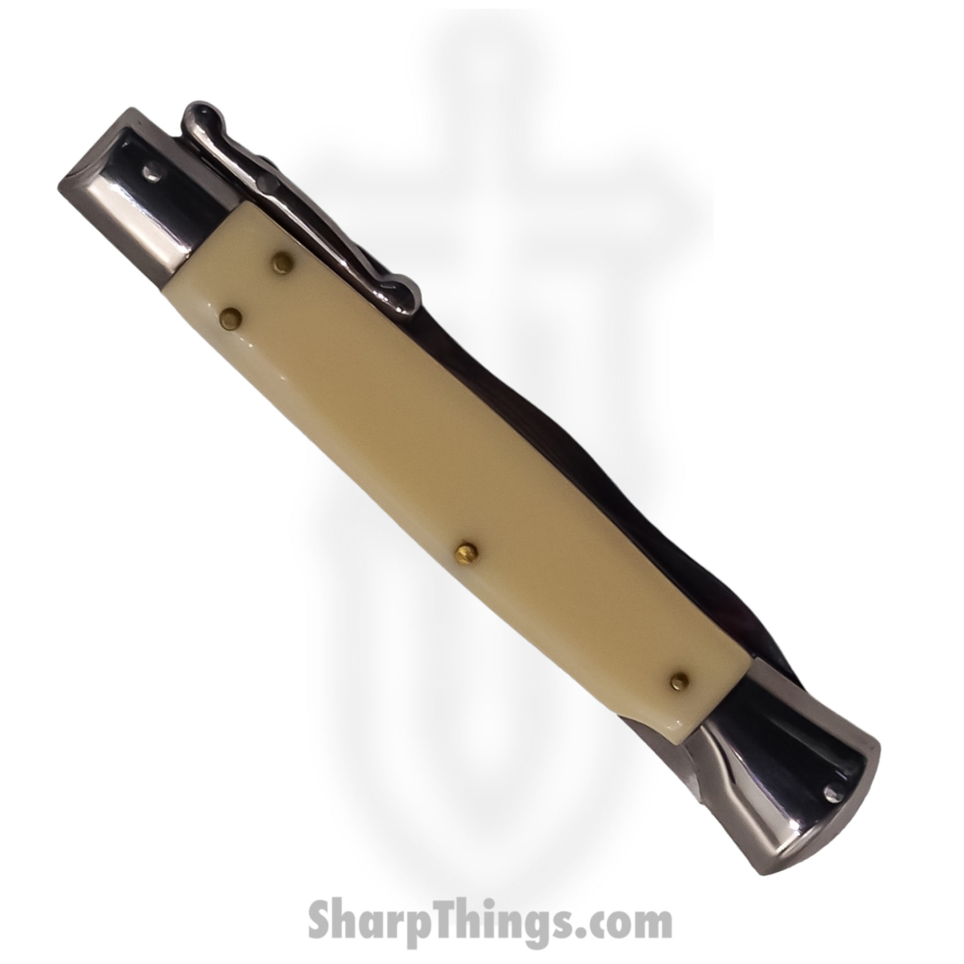Steel River Knives - SBSG10KRSI - Liscio 10in Stiletto - Swinguard Lockback Auto - 440 Kris Bayonet - Ivory - Image 3