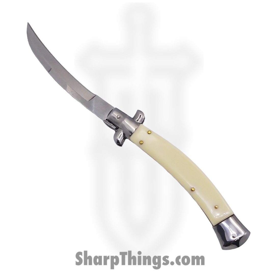 Steel River Knives - Srk11swayIV - Swayback Bolster Lock Stilleto - 440c Satin Swayback - Synthetic Ivory - Ivory - Image 2