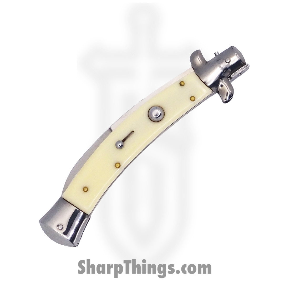 Steel River Knives - Srk11swayIV - Swayback Bolster Lock Stilleto - 440c Satin Swayback - Synthetic Ivory - Ivory - Image 4