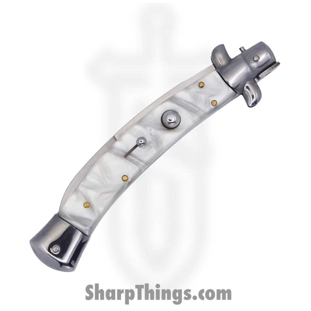 Steel River Knives - Srk11swayMOP - Swayback Bolster Lock Stilleto - 440c Satin Swayback - Mother of Pearl - MOP - Image 3
