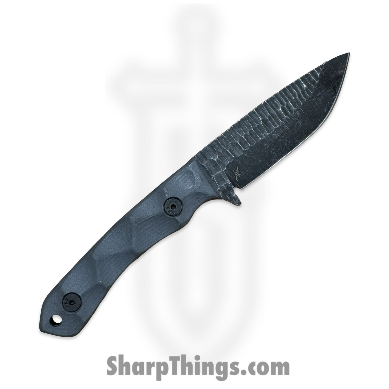 Stroup Knives - GP2-GR-G10 - GP2 - Fixed Blade Knife - 1095 HC Acid Wash Drop Point - G10 - Grey - Image 2