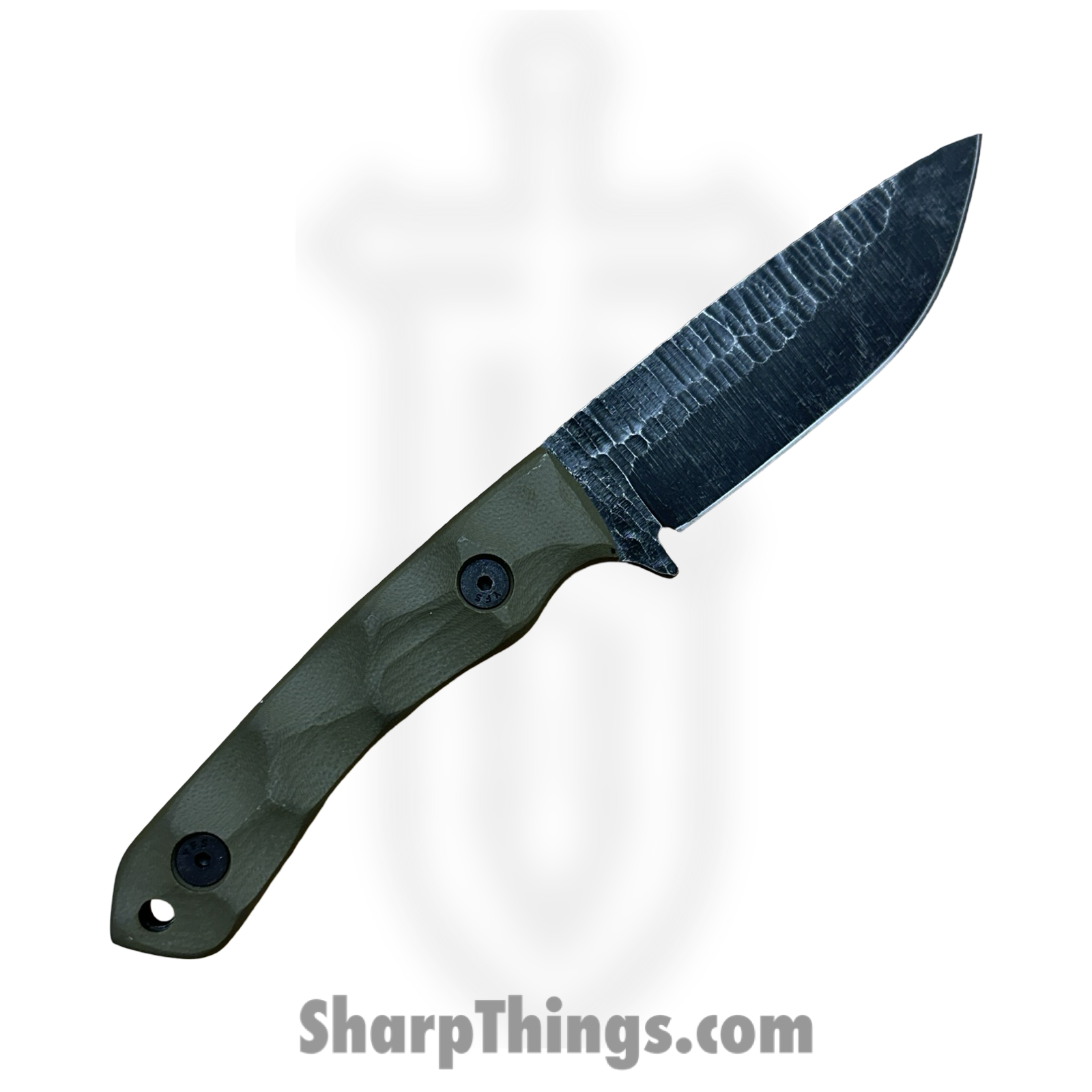Stroup Knives - GP2-ODG-G10 - GP2 - Fixed Blade Knife - 1095 HC Acid Wash Drop Point - G10 - OD Green - Image 2