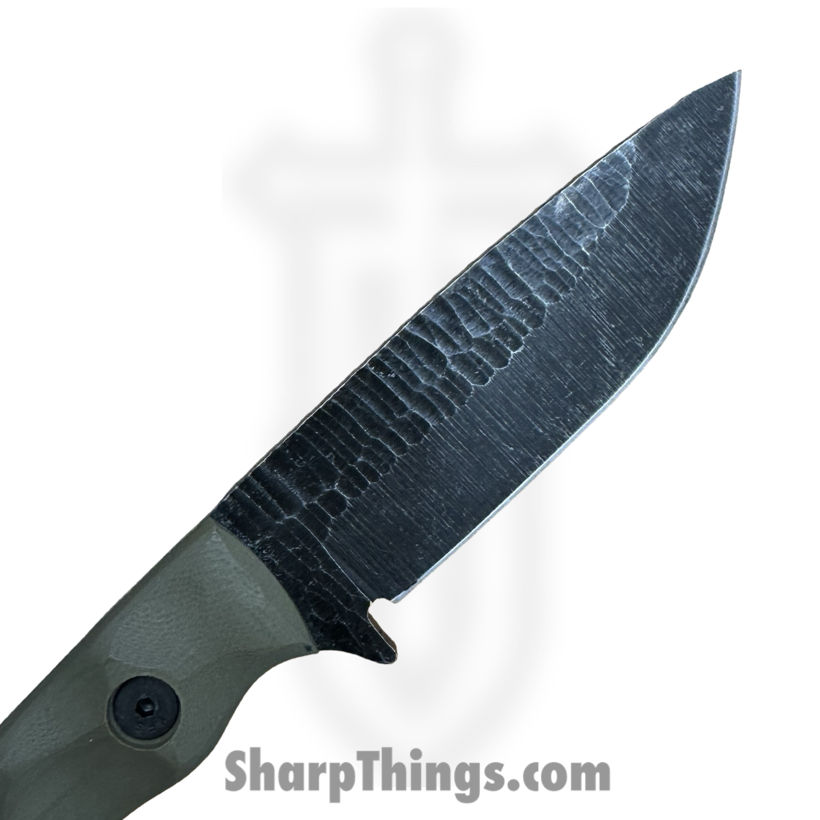 Stroup Knives - GP2-ODG-G10 - GP2 - Fixed Blade Knife - 1095 HC Acid Wash Drop Point - G10 - OD Green - Image 4
