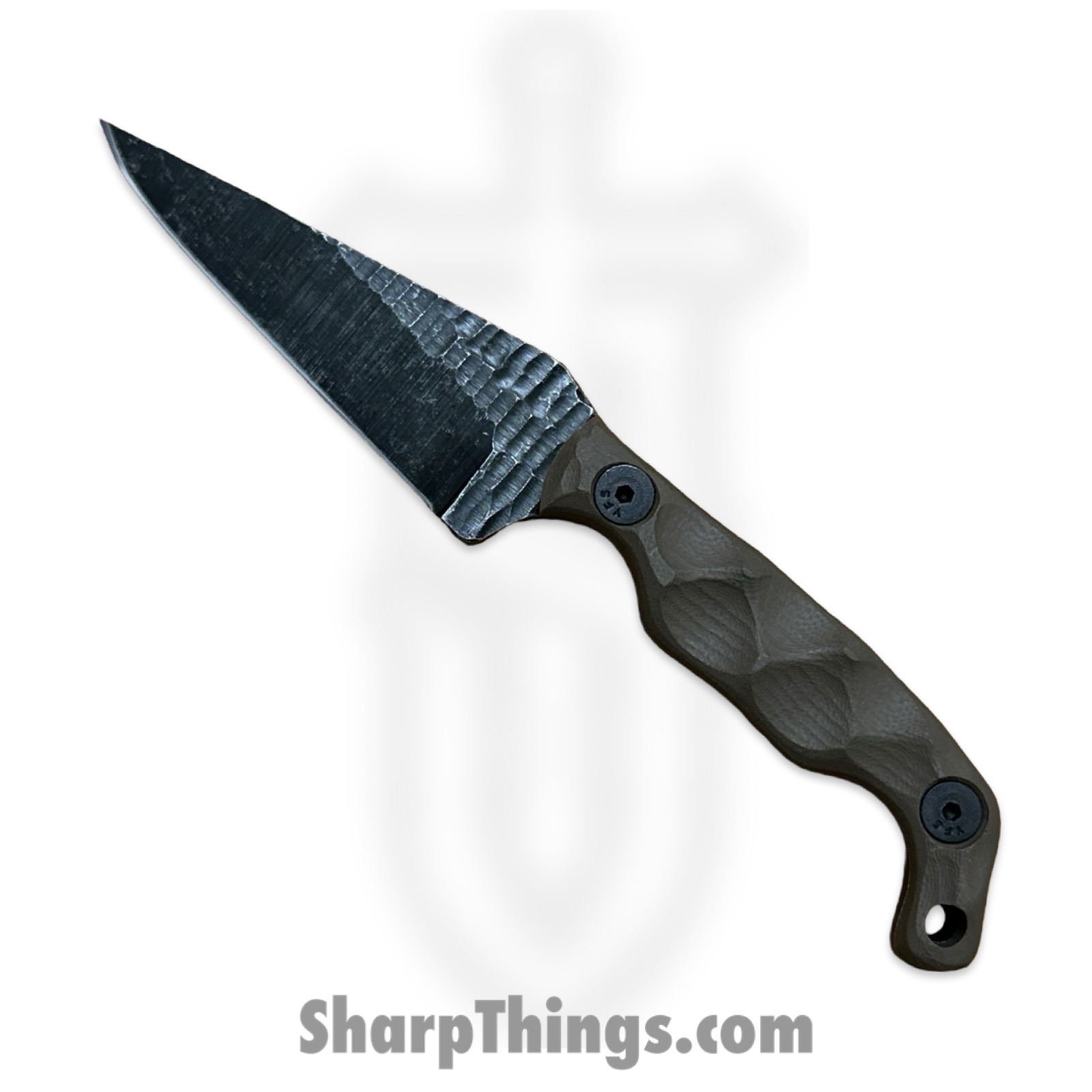 Stroup Knives - MINI-FDE-G10 - Mini - Fixed Blade Knife - 1095 HC Acid Wash Wharncliffe - G10 - FDE
