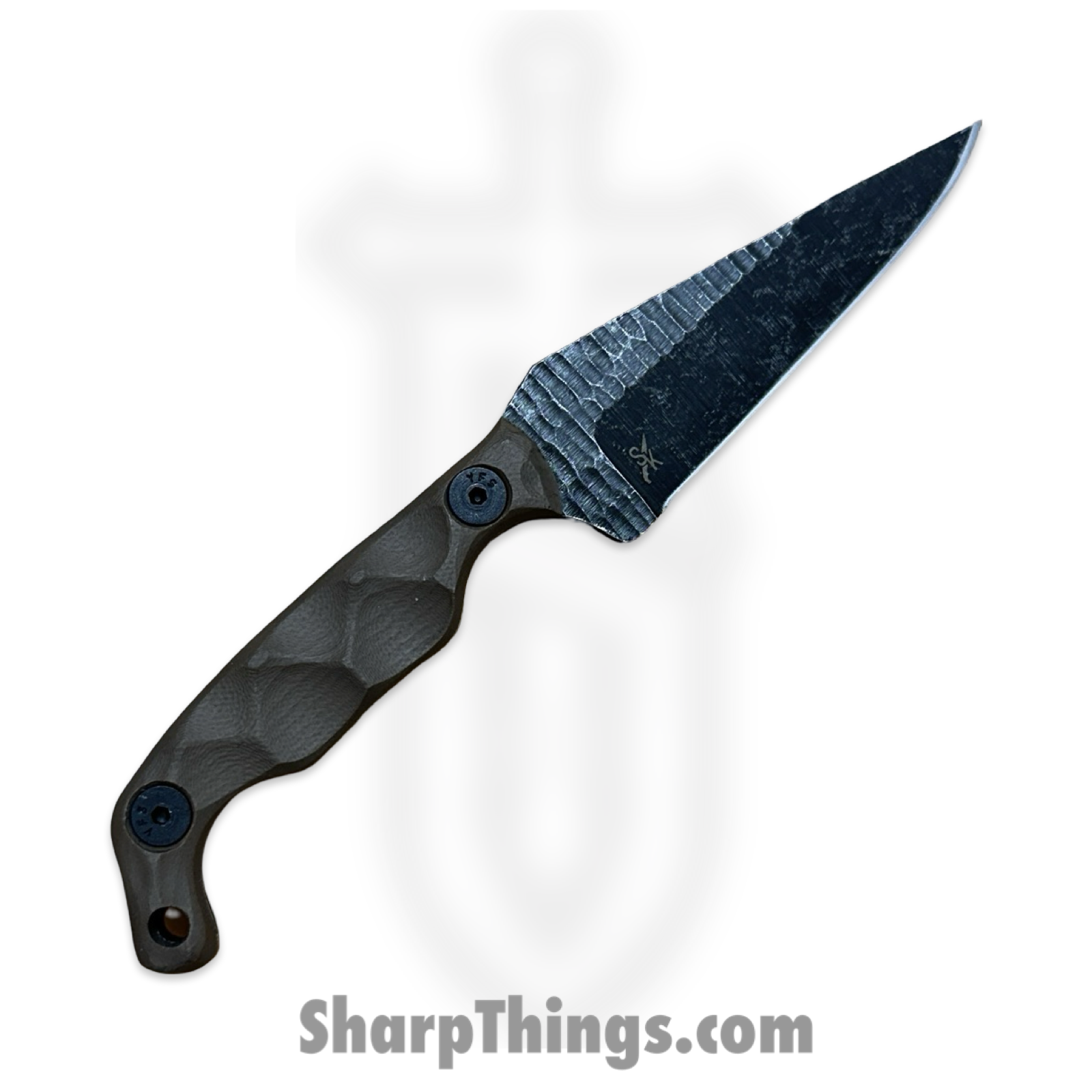 Stroup Knives - MINI-FDE-G10 - Mini - Fixed Blade Knife - 1095 HC Acid Wash Wharncliffe - G10 - FDE - Image 2