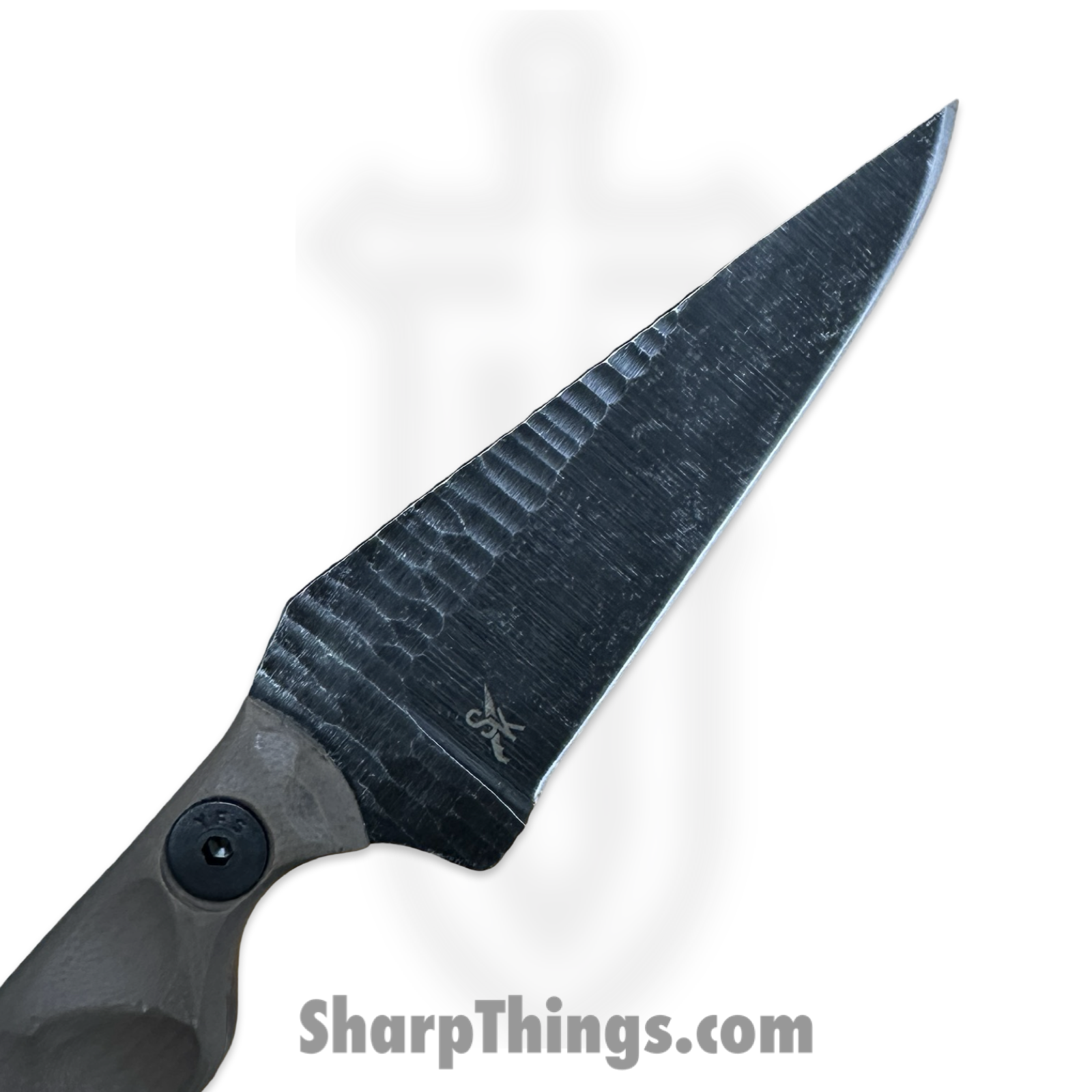 Stroup Knives - MINI-FDE-G10 - Mini - Fixed Blade Knife - 1095 HC Acid Wash Wharncliffe - G10 - FDE - Image 4