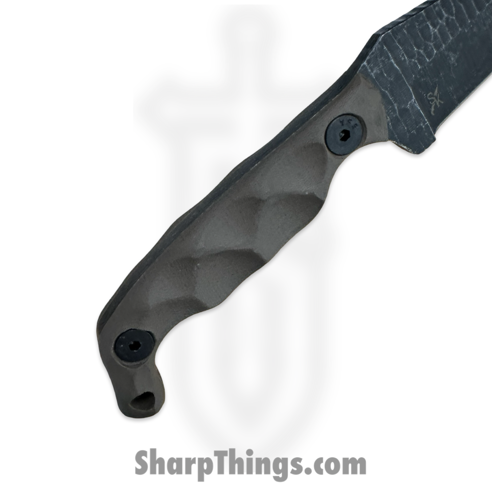 Stroup Knives - MINI-FDE-G10 - Mini - Fixed Blade Knife - 1095 HC Acid Wash Wharncliffe - G10 - FDE - Image 5