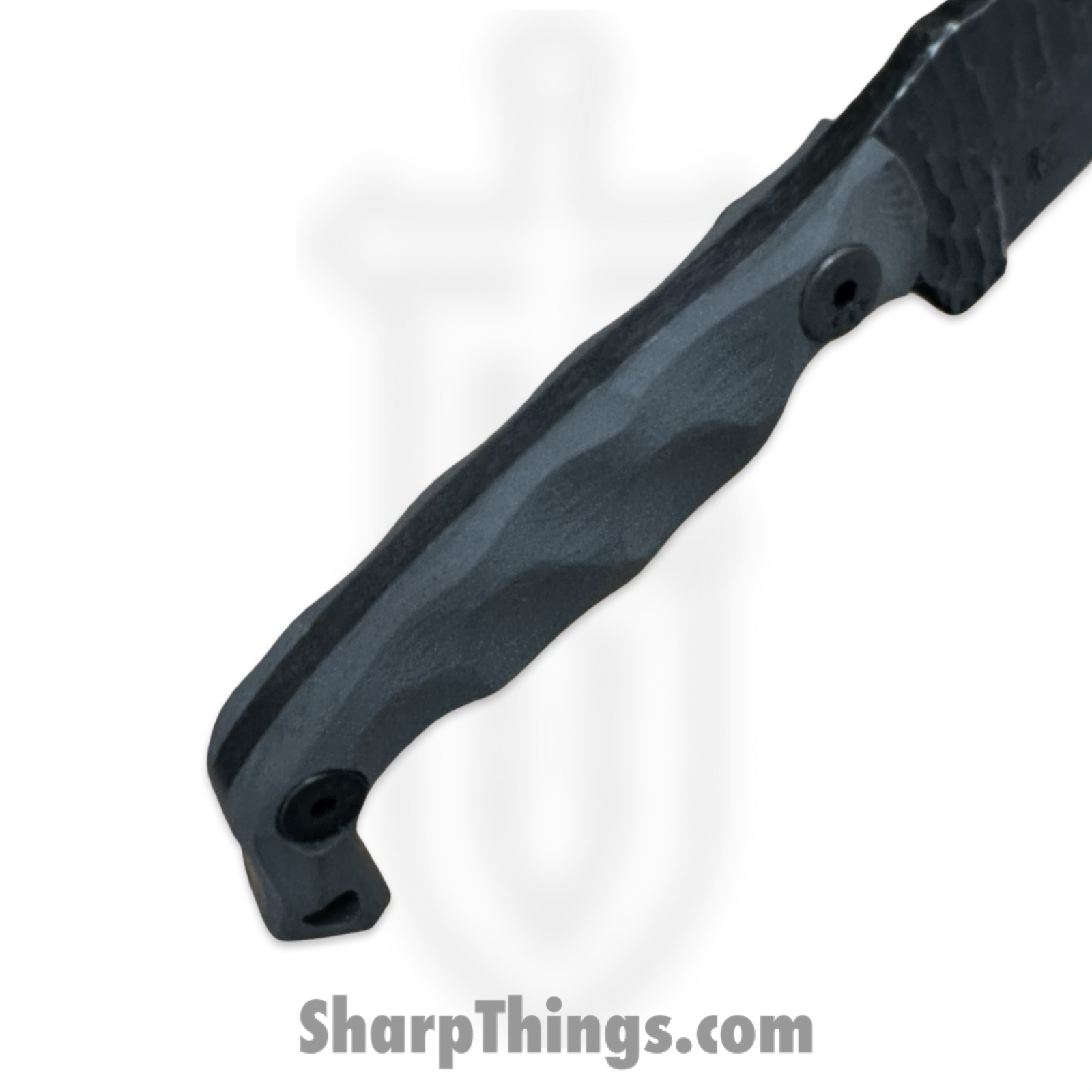 Stroup Knives - MINI-GR-G10 - Mini - Fixed Blade Knife - 1095 HC Acid Wash Wharncliffe - G10 - Grey - Image 4