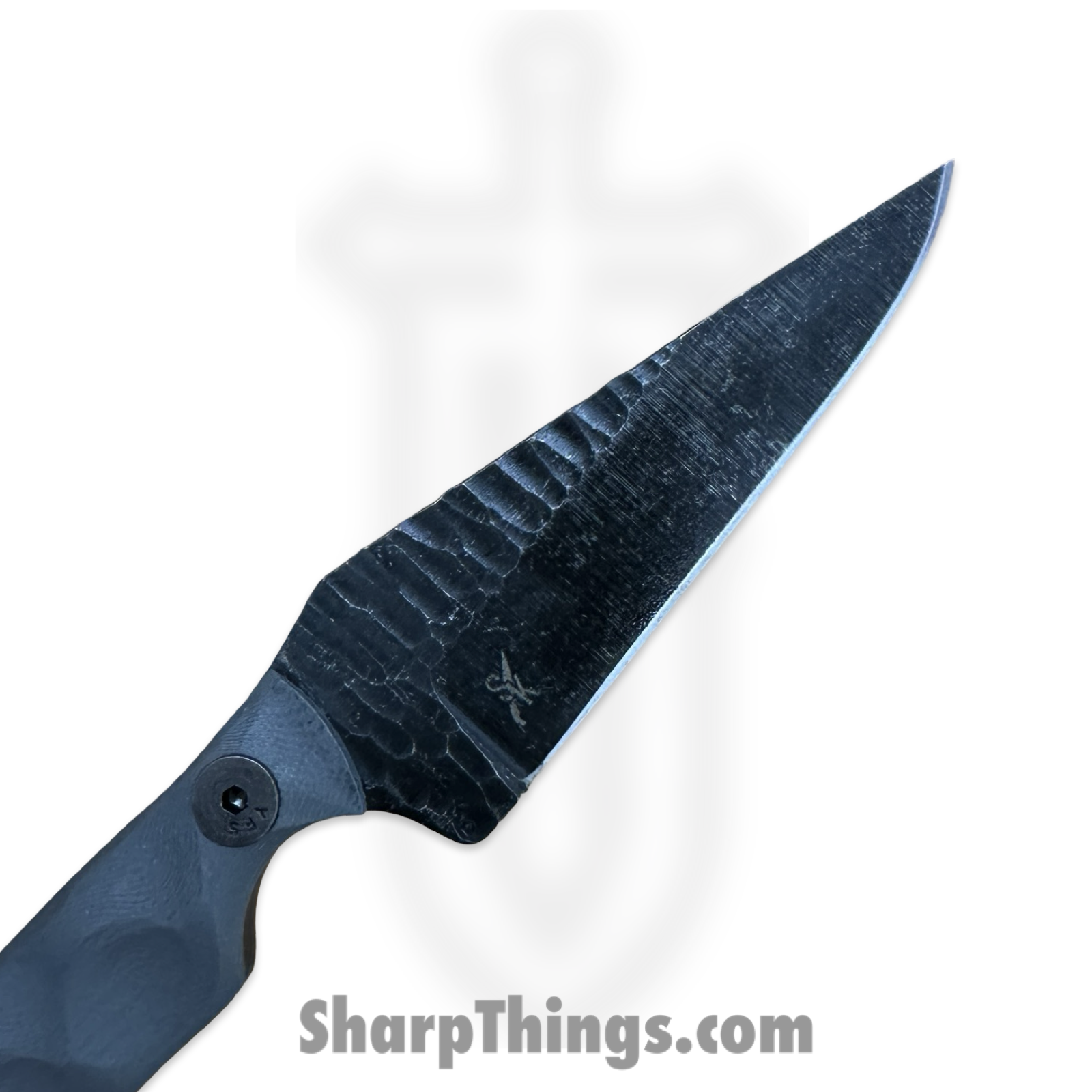 Stroup Knives - MINI-GR-G10 - Mini - Fixed Blade Knife - 1095 HC Acid Wash Wharncliffe - G10 - Grey - Image 5
