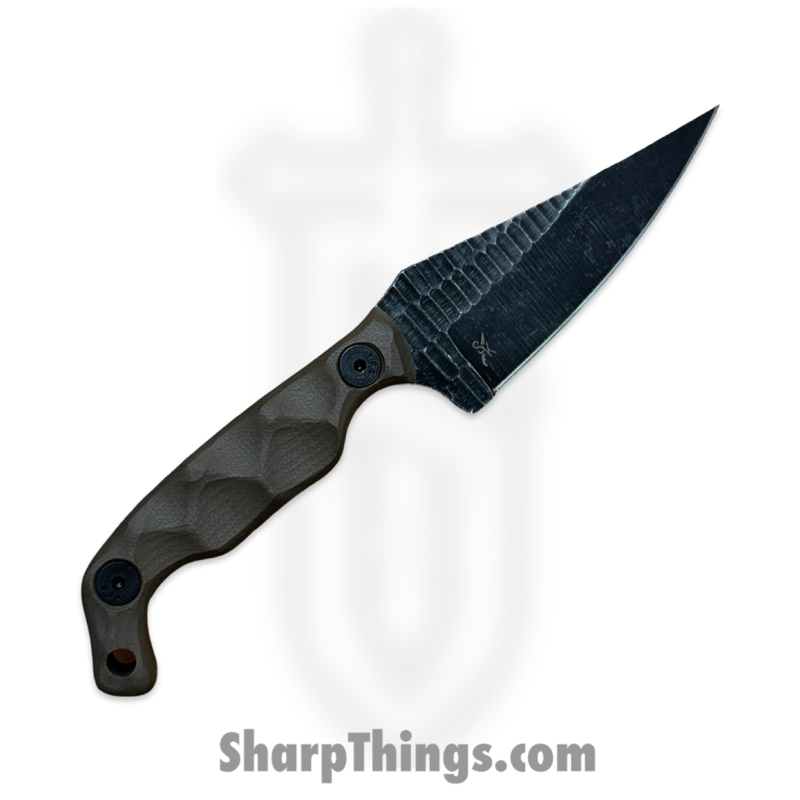 Stroup Knives - MINI1-FDE-G10 - Mini 1 - Fixed Blade Knife - 1095 HC Acid Wash Wharncliffe - G10 - FDE - Image 2