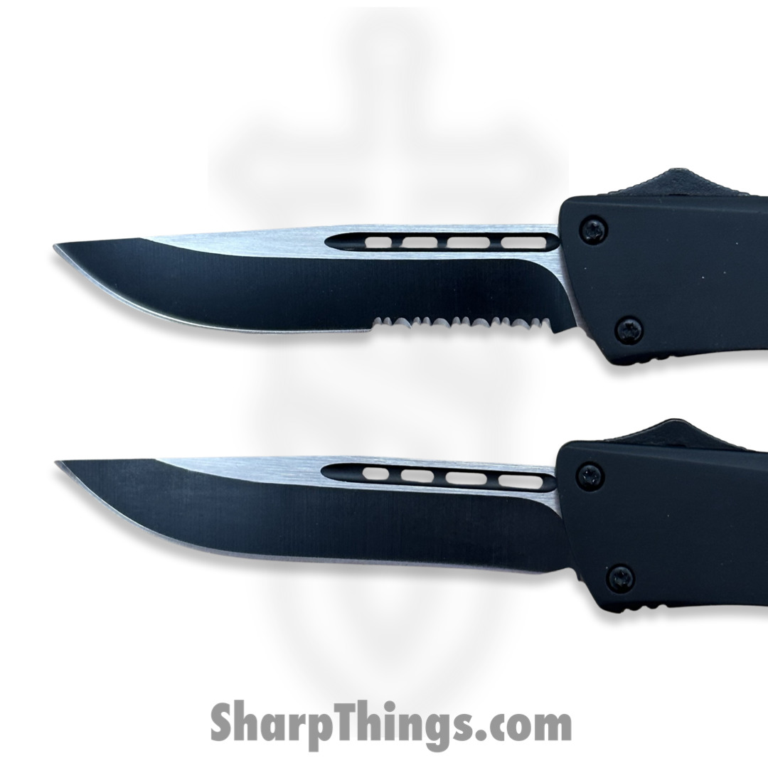 Steel River Knives - SBT17DPBK - Tyranny OTF Auto - 440 2 Tone Drop Point - Black - Image 9