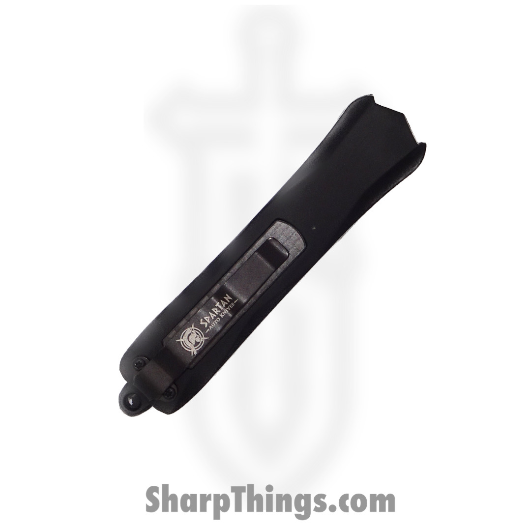 Steel River Knives - sba163tddbk - Mini Sidewinder OTF Auto - 440c Damascus Tanto - Aluminum - Black - Image 3