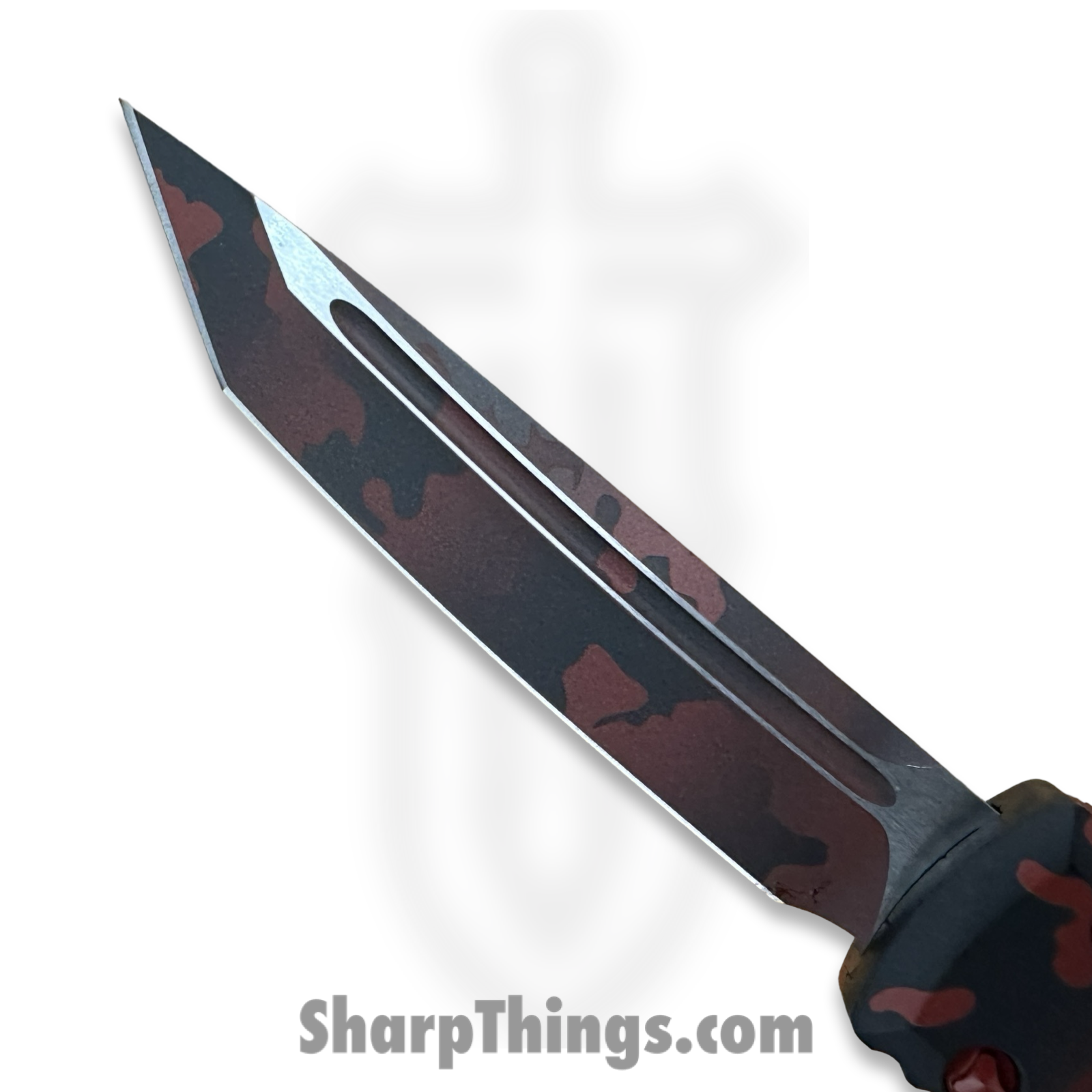 Microtech - 123-1RCS - Ultratech Sig Series - OTF Auto - M390MK Red Camo Tanto - 6061-T6 - Red Camo - Image 4