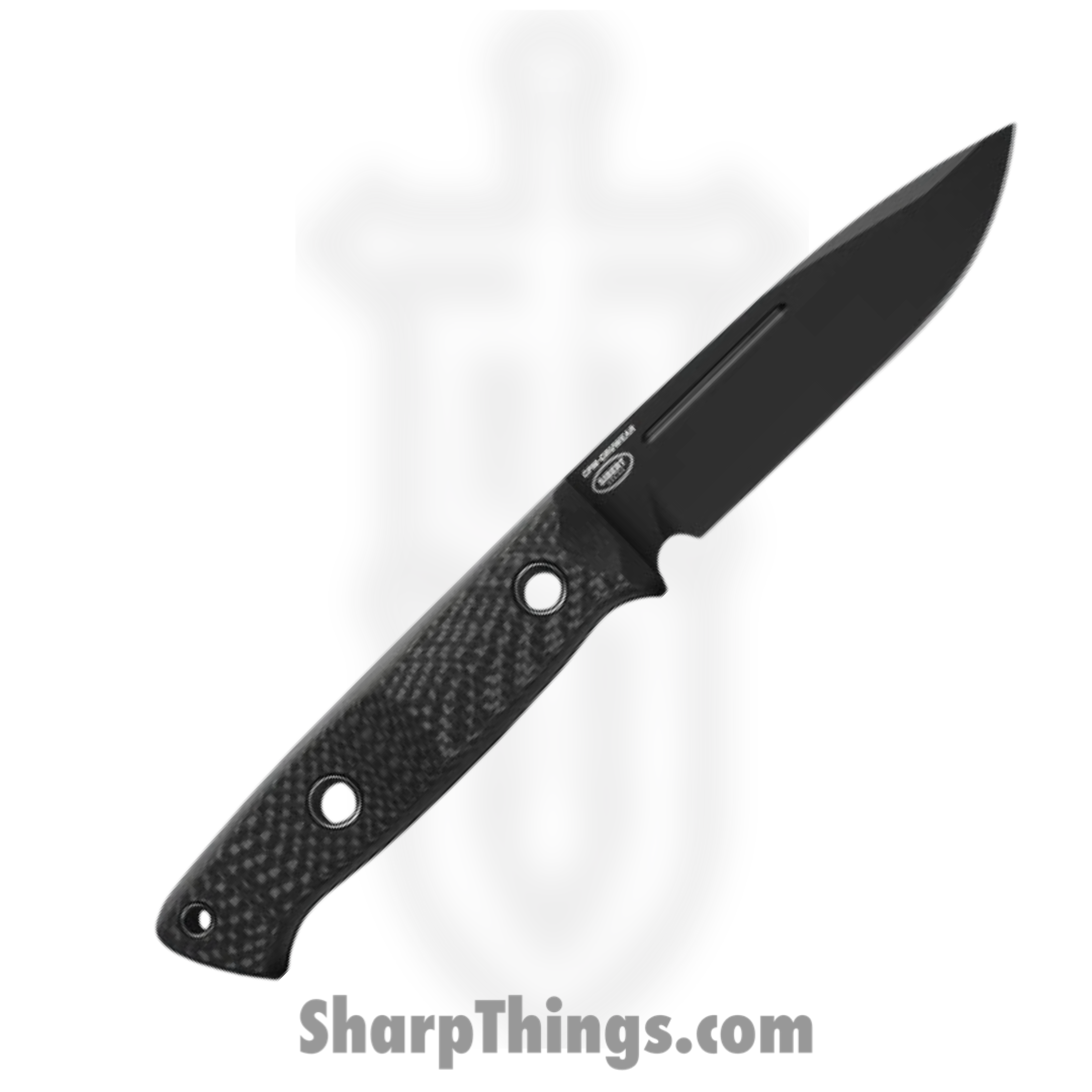 Benchmade - 163BK - Bushcrafter - Fixed Blade Knife - CPM CruWear Coated Drop Point - Carbon Fiber - Black - Image 2