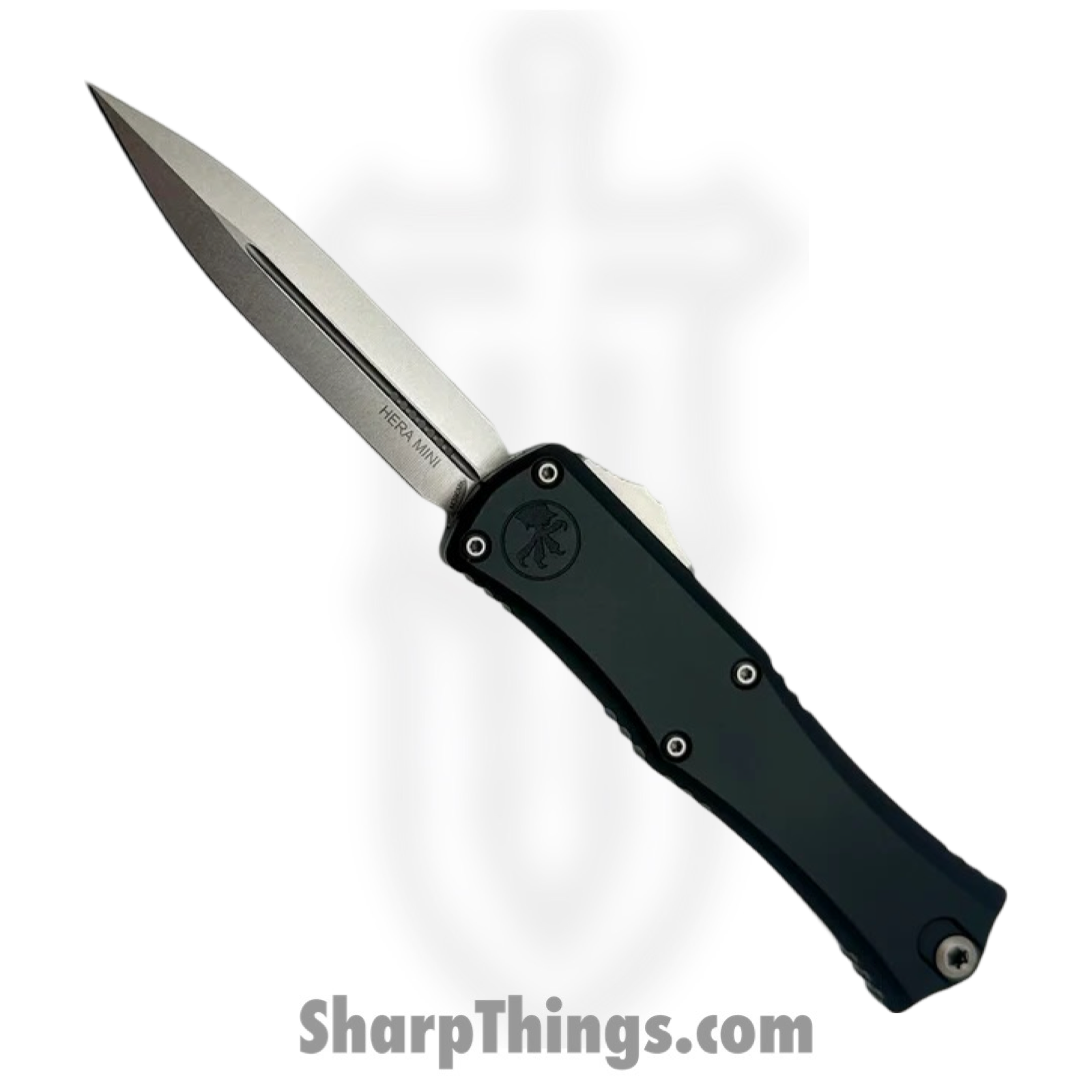 Microtech - 1702M-10 - Mini Hera II - OTF Auto - M390MK Stonewash Dagger - 6061-T6 Aluminum - Black
