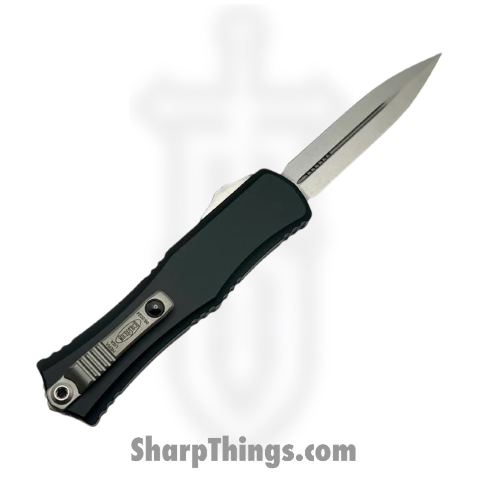 Microtech - 1702M-10 - Mini Hera II - OTF Auto - M390MK Stonewash Dagger - 6061-T6 Aluminum - Black - Image 2
