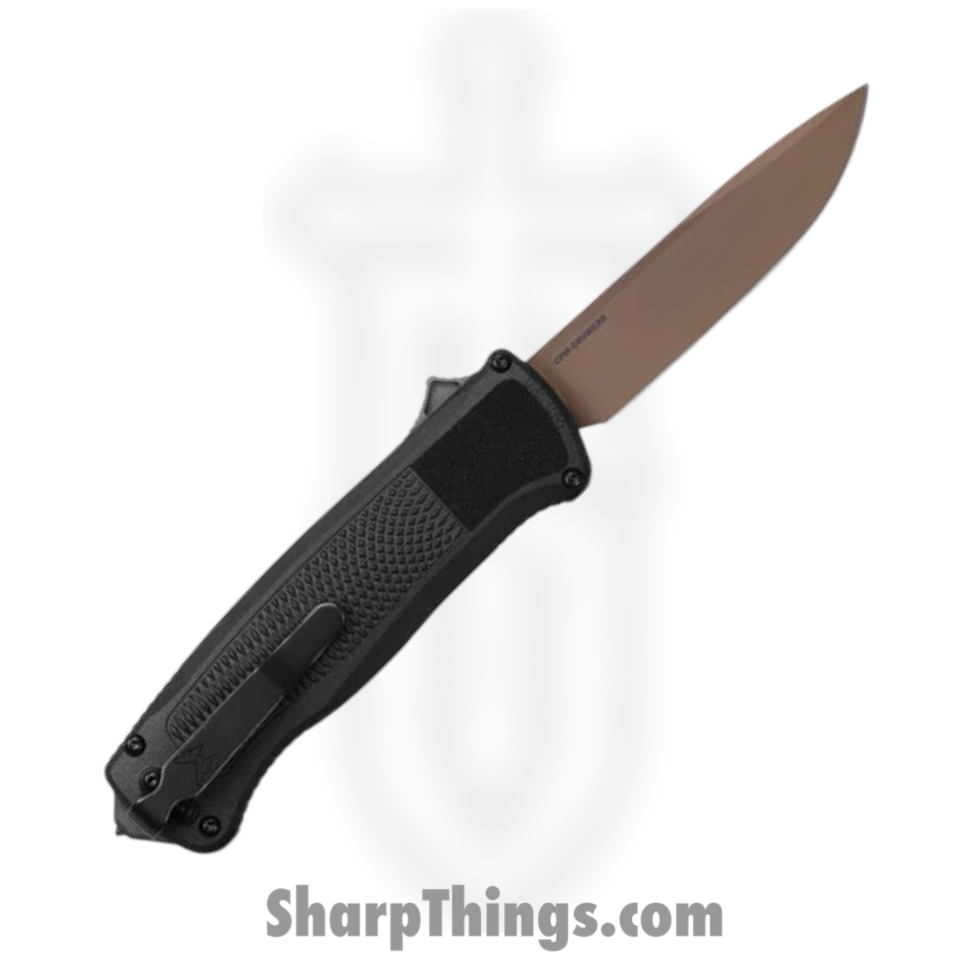Benchmade - 5371FE - Shootout - OTF Auto - CPM CruWear Coated Drop Point - CF-Elite - Black - Image 2