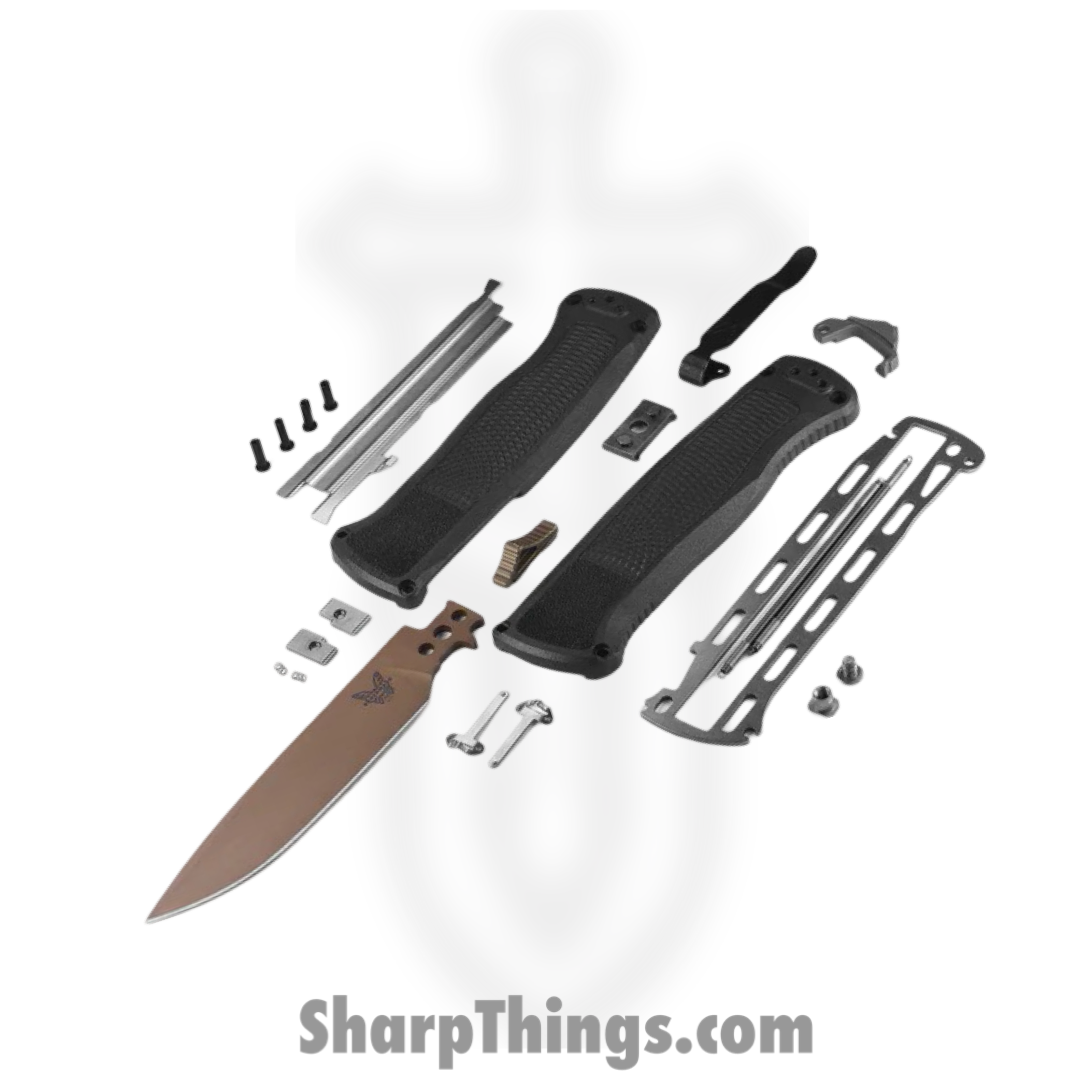 Benchmade - 5371FE - Shootout - OTF Auto - CPM CruWear Coated Drop Point - CF-Elite - Black - Image 5