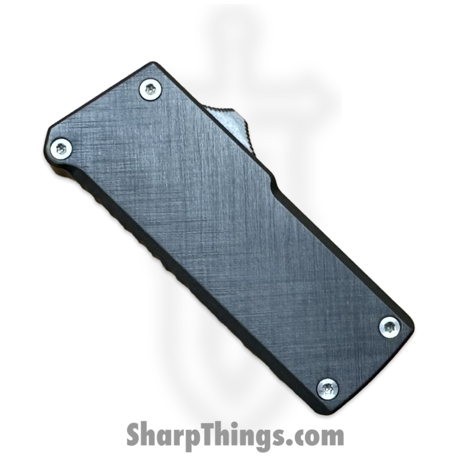 Chaves Knives - CHBOTFBKHT - C.H.U.B. OTF - OTF Auto - Hatch Mark Titanium Handle - OTF Utility Razor Blade - Black - Image 8