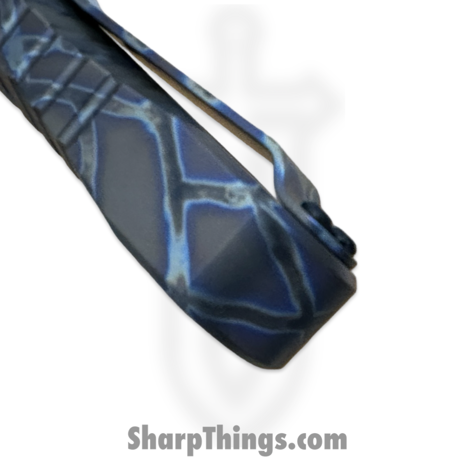 Elishewitz Studio - EK-IF-DG-TS - EK Integral Folder Les George Collab - Folding Knife - M390 Coated Dagger - Titanium - Black Tiger Stripe - Image 3