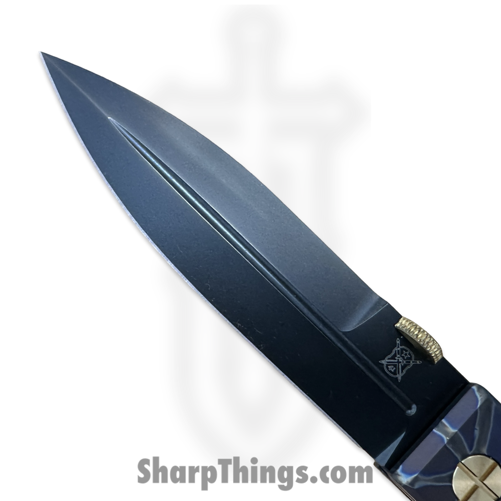 Elishewitz Studio - EK-IF-DG-TS - EK Integral Folder Les George Collab - Folding Knife - M390 Coated Dagger - Titanium - Black Tiger Stripe - Image 7