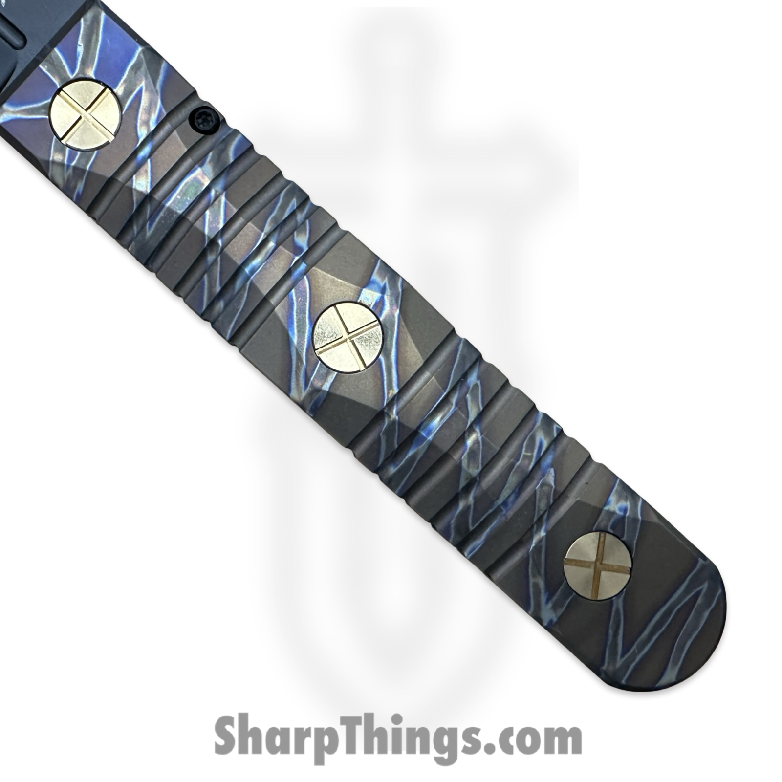 Elishewitz Studio - EK-IF-DG-TS - EK Integral Folder Les George Collab - Folding Knife - M390 Coated Dagger - Titanium - Black Tiger Stripe - Image 5