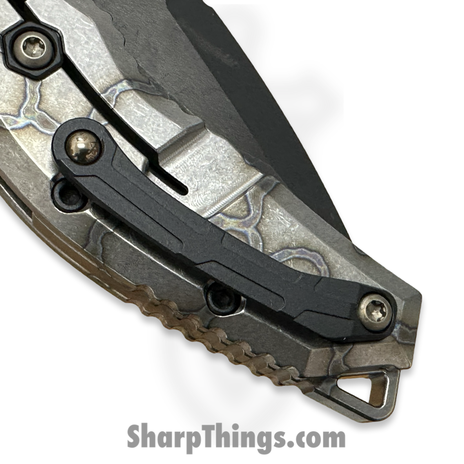 Heretic Knives - H009-6A-FTI - Medusa - Folding Knife - MagnaCut DLC Tanto - Titanium Frame - Flamed - Image 5