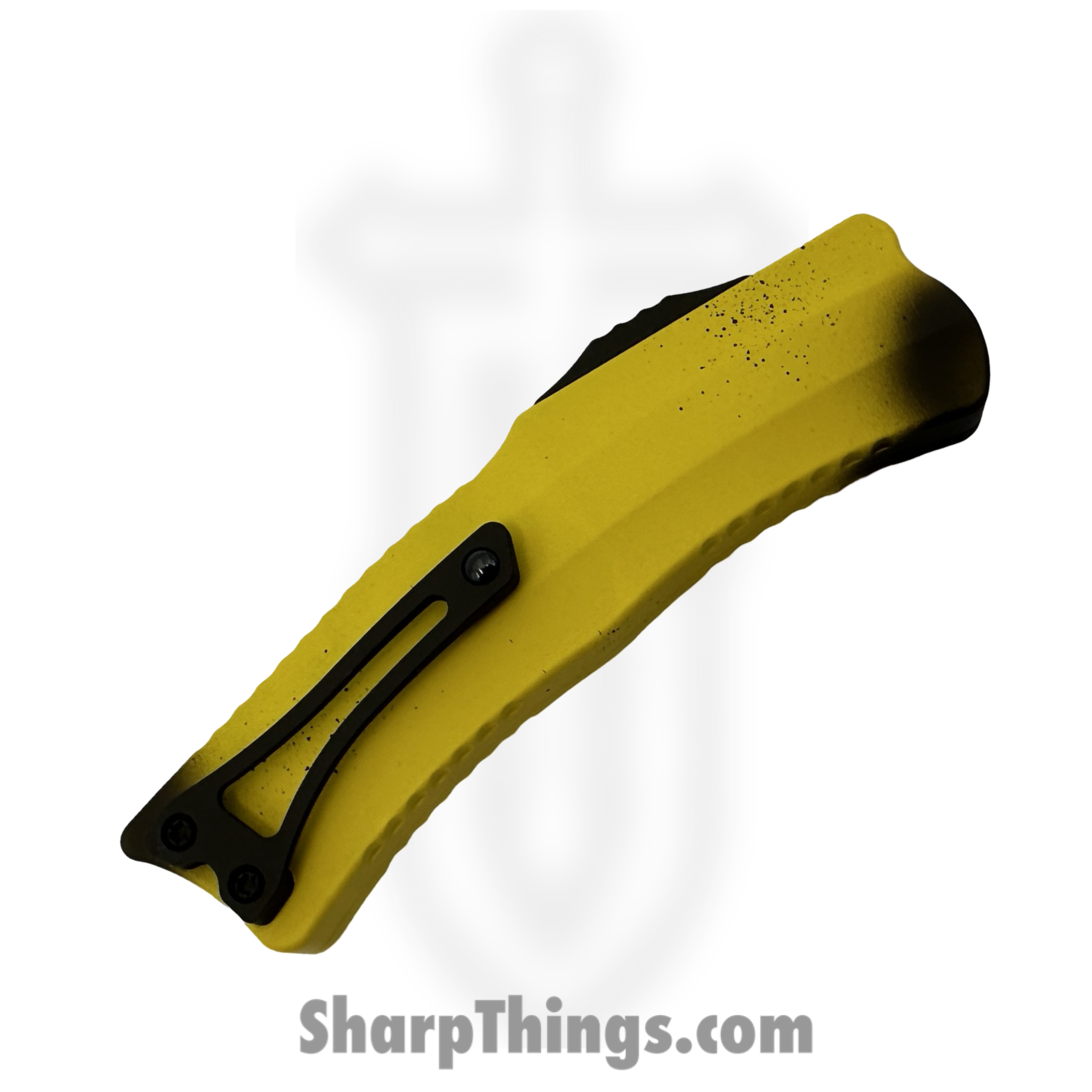 Heretic Knives - H060-FP-NANA- ROC - Fresh Peeled Stabnana - OTF Auto - Magnacut Coated Hawkbill - Aluminum - Yellow Brown Blue White - Image 4