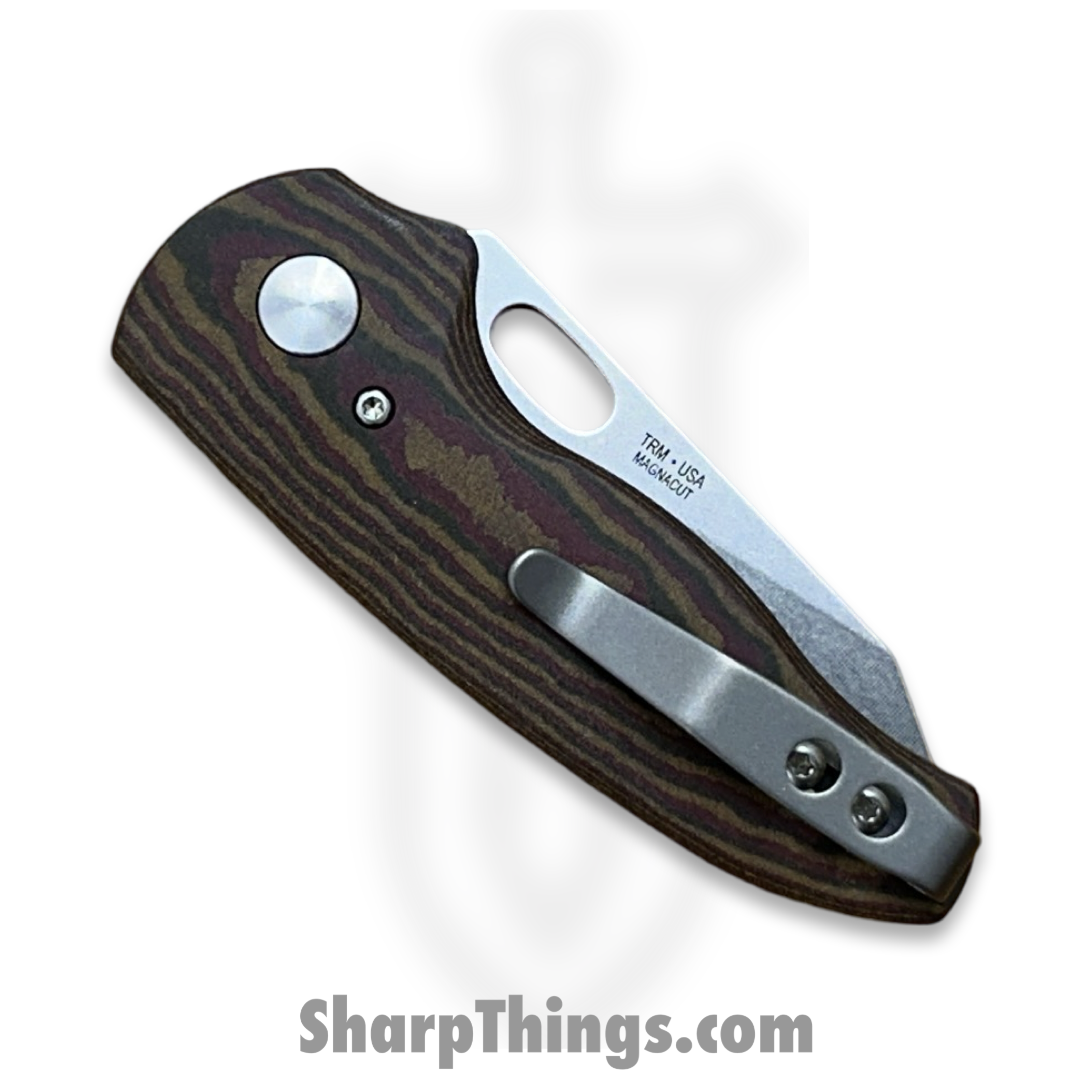 TRM - HN-3D-RL-MPLVAL - Holey Nerd - Folding Knife - CPM MagnaCut Stonewash Sheepsfoot - Richlite - Maple Valley - Image 4