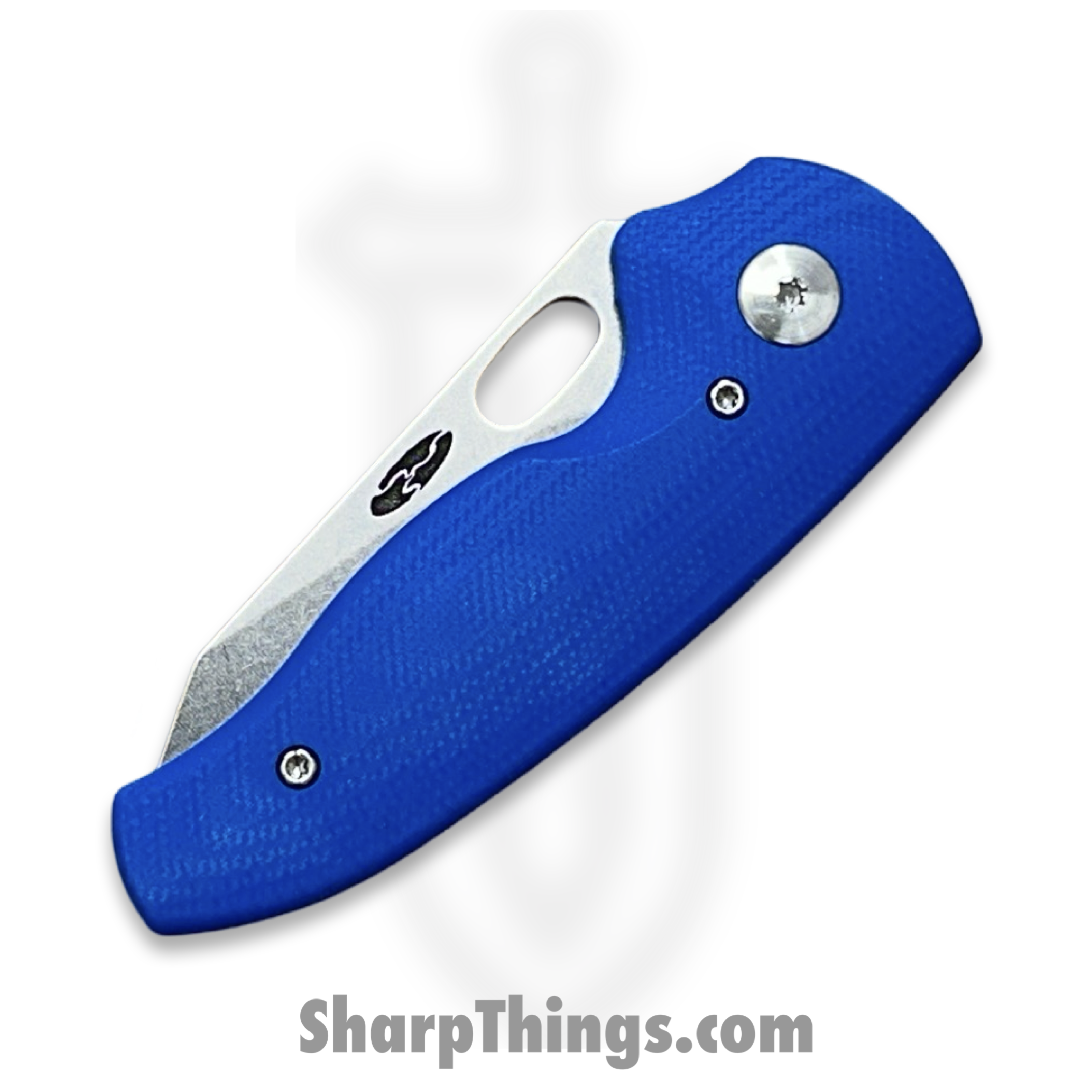 TRM - HN-3D-G10-RB - Holey Nerd - Folding Knife - CPM MagnaCut Stonewash Sheepsfoot - G10 - Blue - Image 3