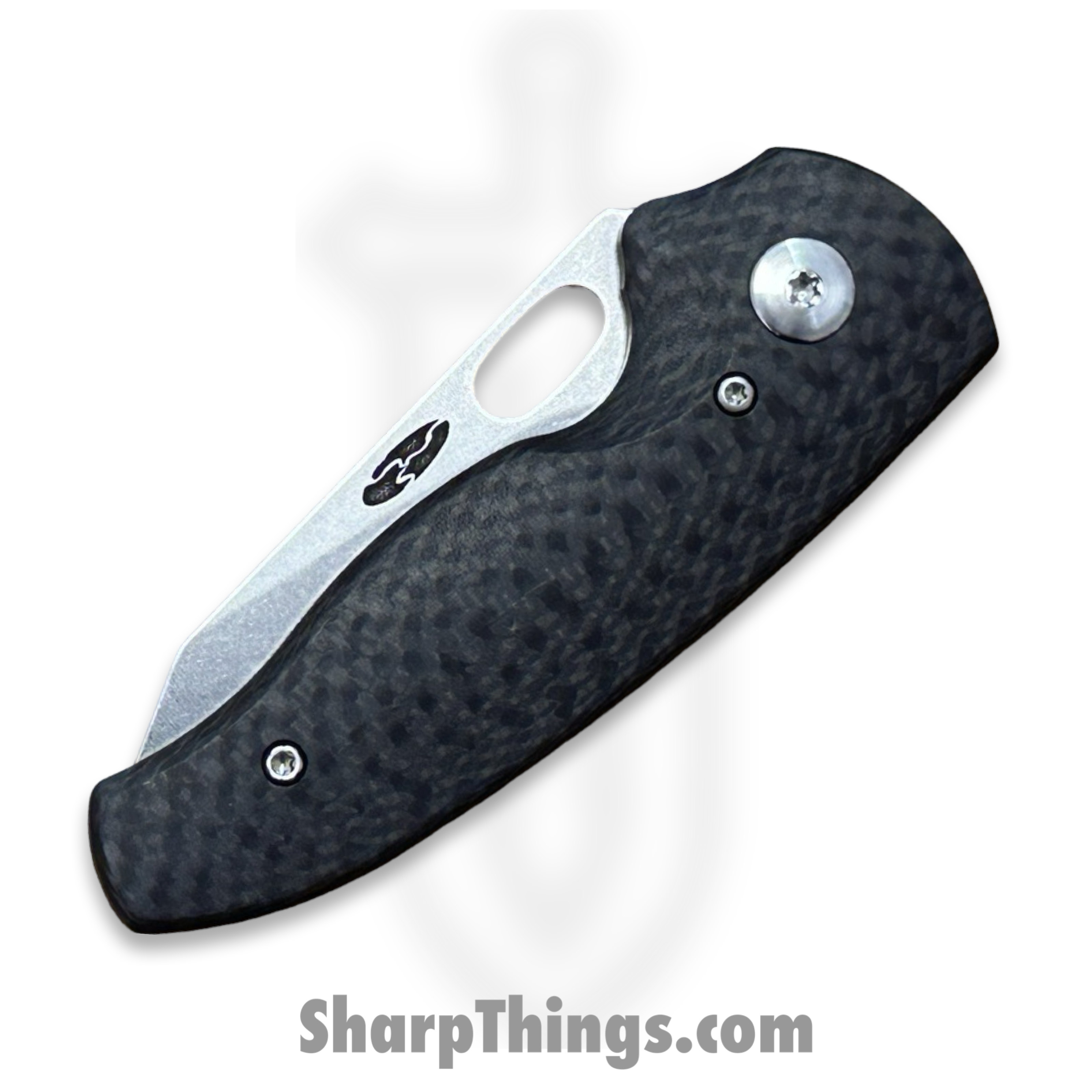 TRM - HN-MC-3D-CF - Holey Nerd - Folding Knife - CPM MagnaCut Stonewash Sheepsfoot - Carbon Fiber - Black - Image 3