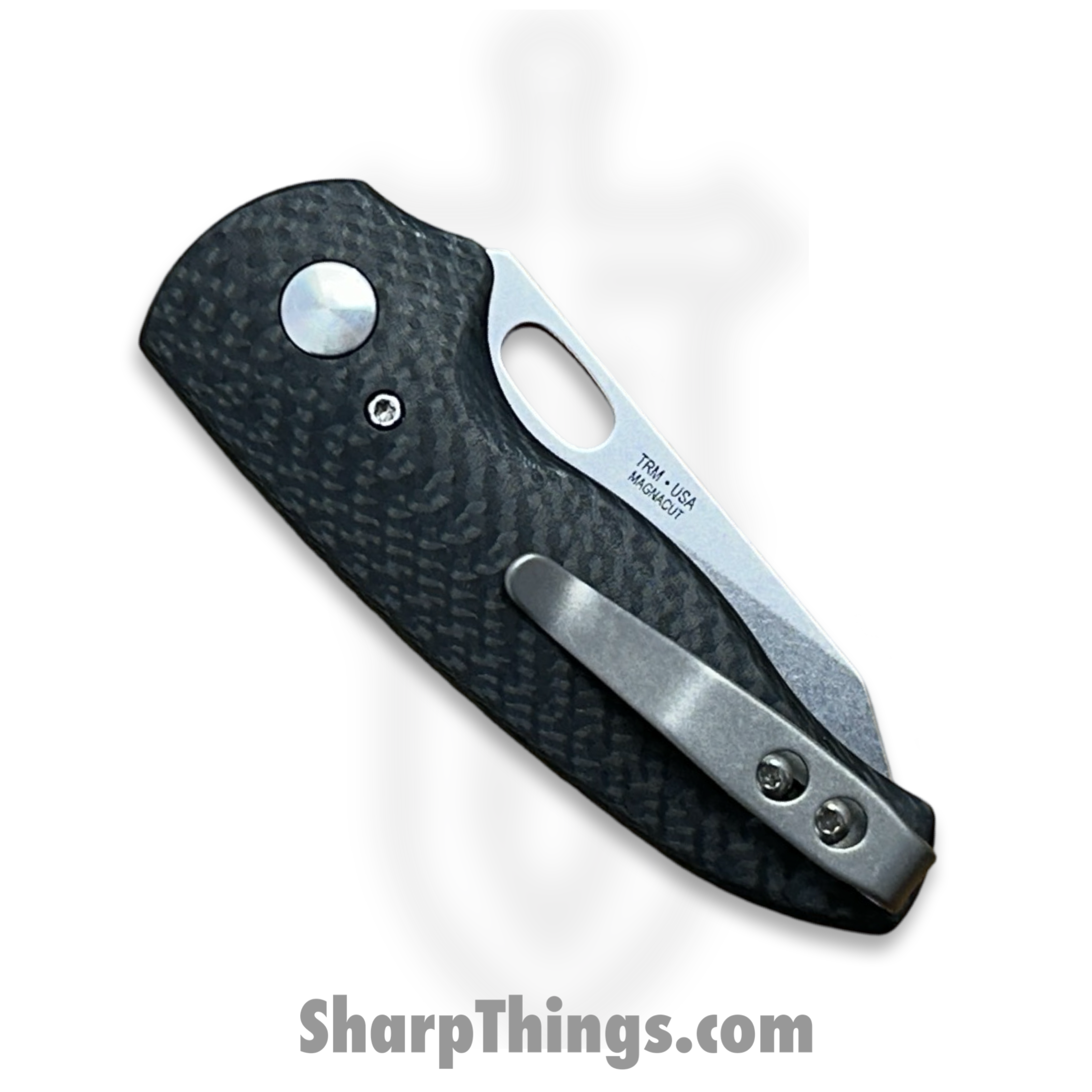 TRM - HN-MC-3D-CF - Holey Nerd - Folding Knife - CPM MagnaCut Stonewash Sheepsfoot - Carbon Fiber - Black - Image 4