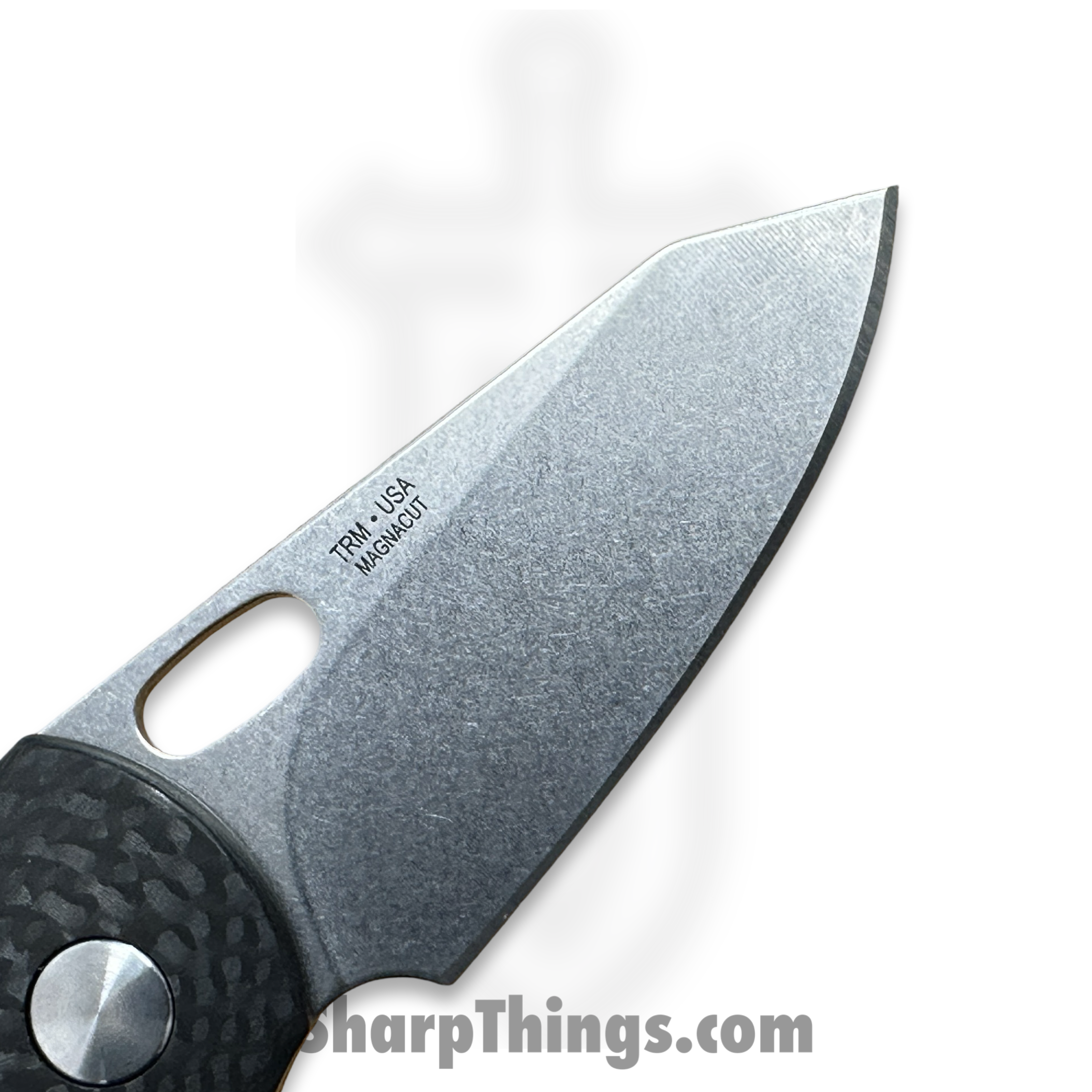 TRM - HN-MC-3D-CF - Holey Nerd - Folding Knife - CPM MagnaCut Stonewash Sheepsfoot - Carbon Fiber - Black - Image 6