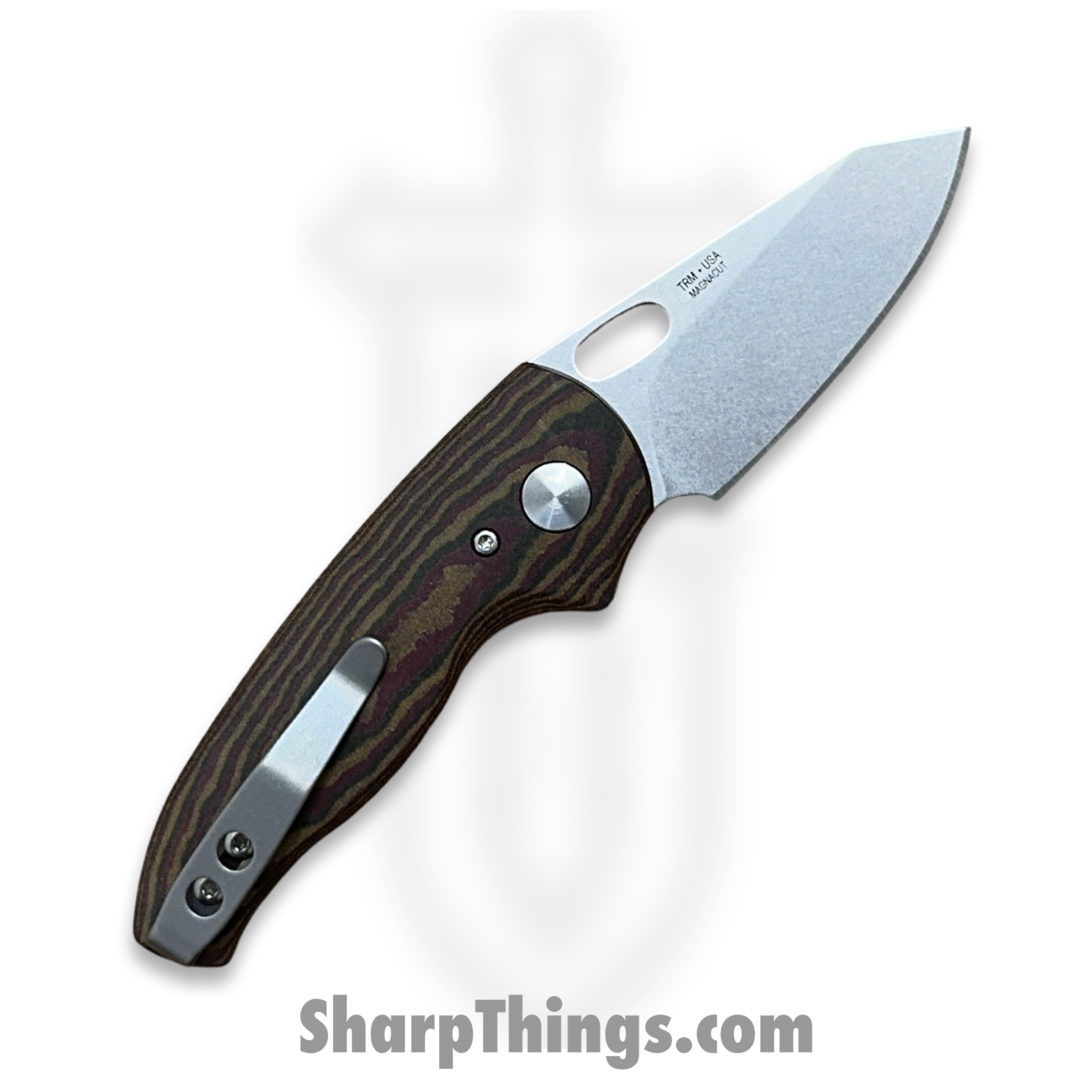 TRM - HN-3D-RL-MPLVAL - Holey Nerd - Folding Knife - CPM MagnaCut Stonewash Sheepsfoot - Richlite - Maple Valley - Image 2