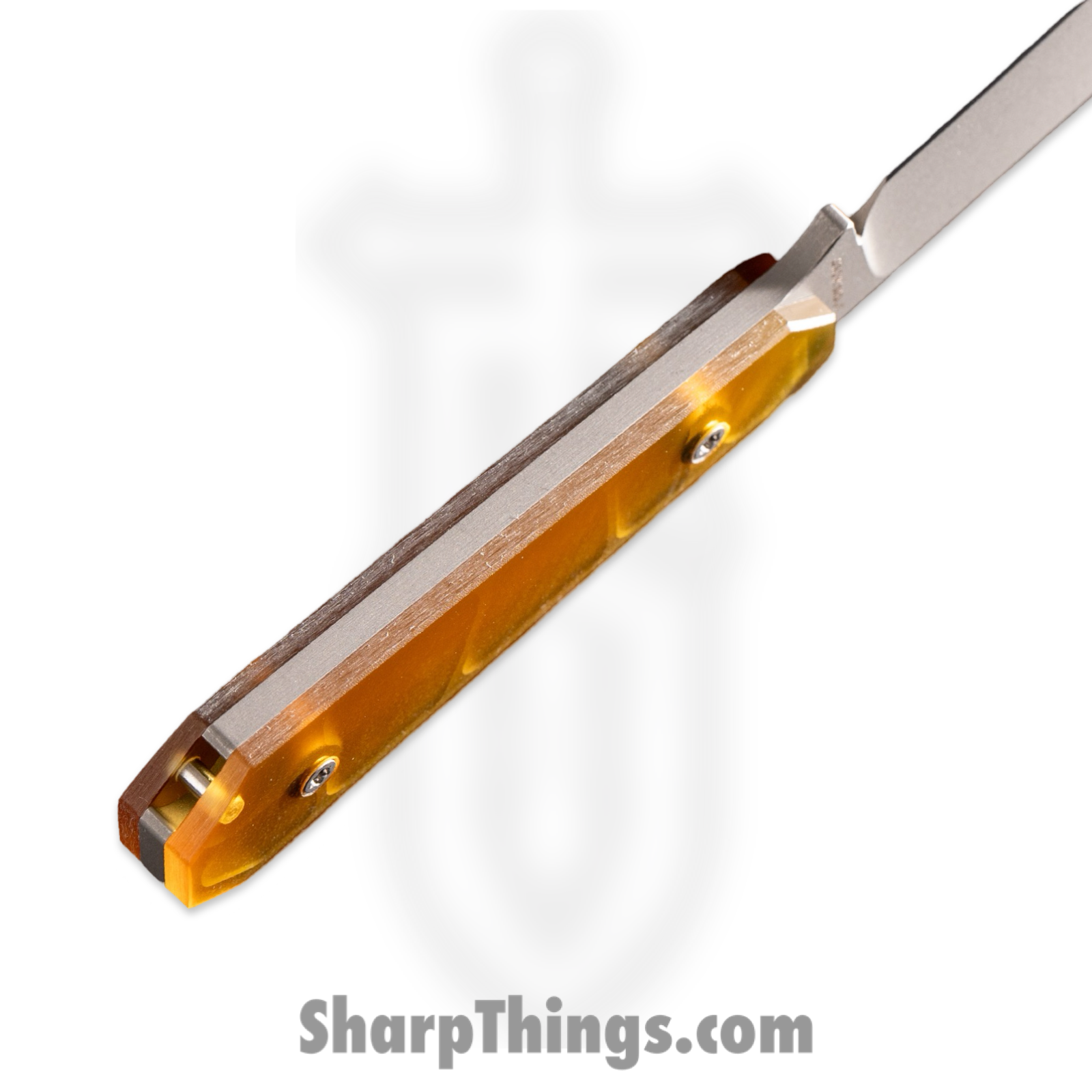 Jack Wolf Knives - FIXEDCUL - Midnight FIXedc - Fixed Blade Knife - S90V Blasted/Tumbled Hollow Grind Sheepsfoot - Polished Ultem - Yellow - Image 5