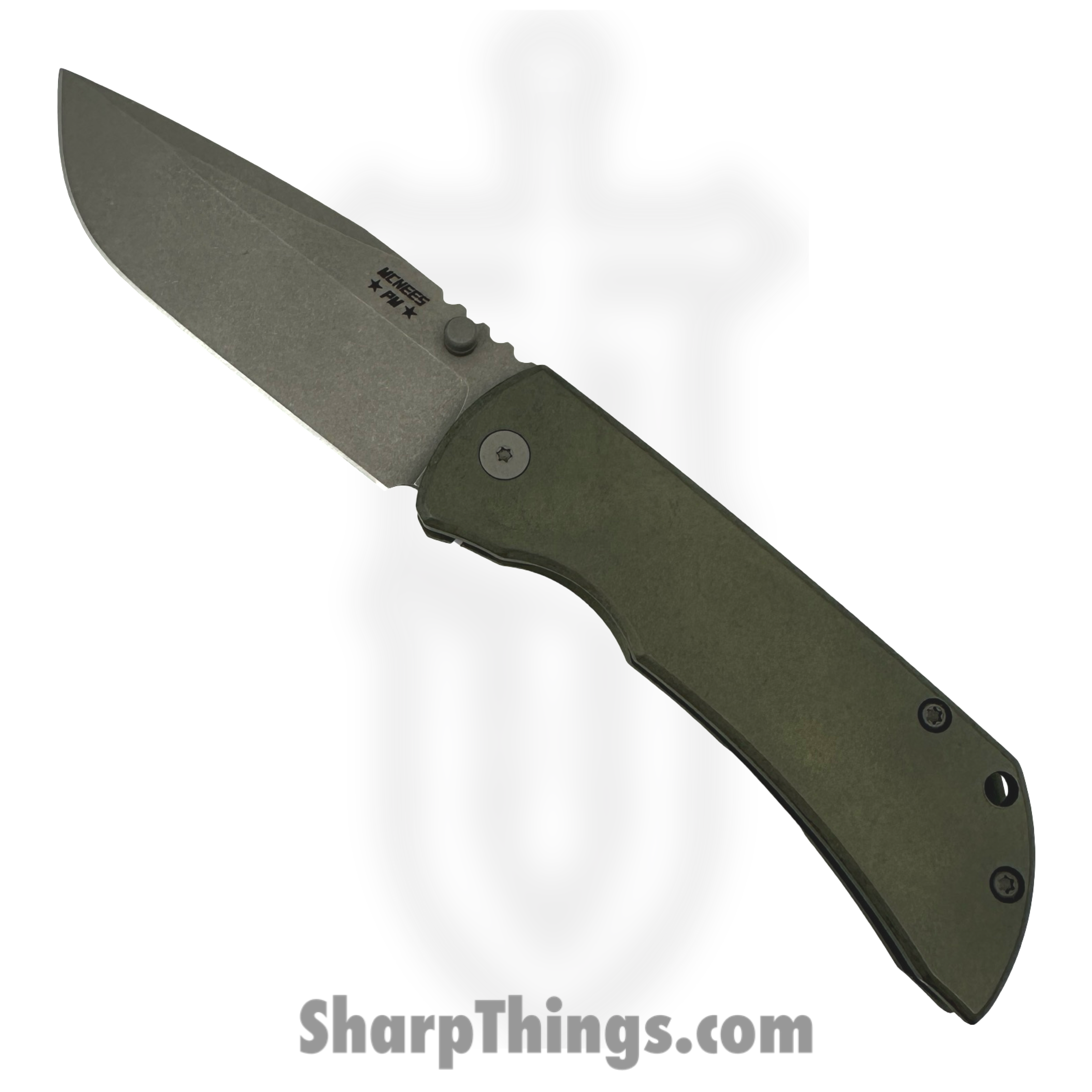 McNees - MAC235ATGRBZ - Mac2 3.5in - Folding Knife - Magnacut Atomic Spear Point - Titanium - Atomic Green Bronze