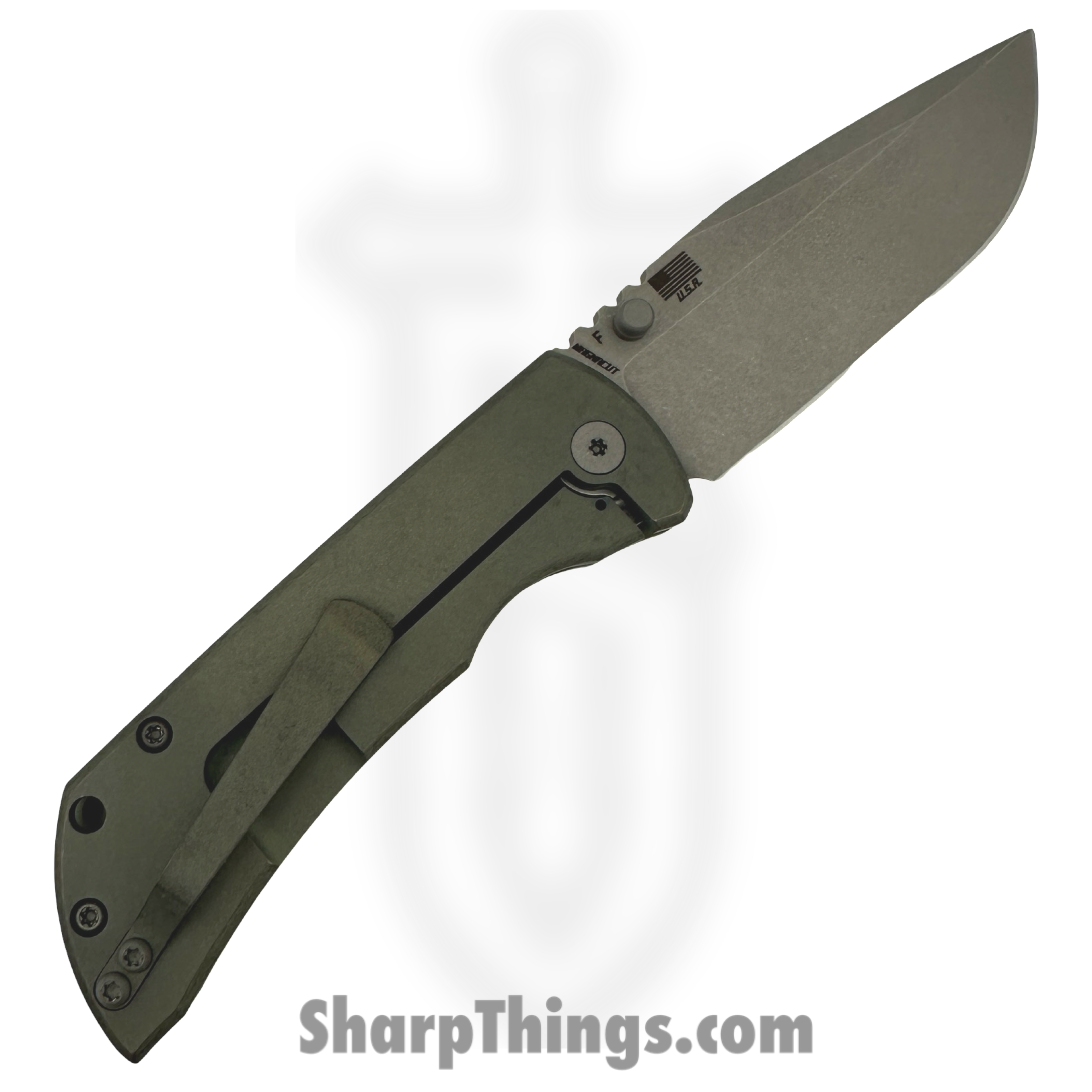 McNees - MAC235ATGRBZ - Mac2 3.5in - Folding Knife - Magnacut Atomic Spear Point - Titanium - Atomic Green Bronze - Image 2