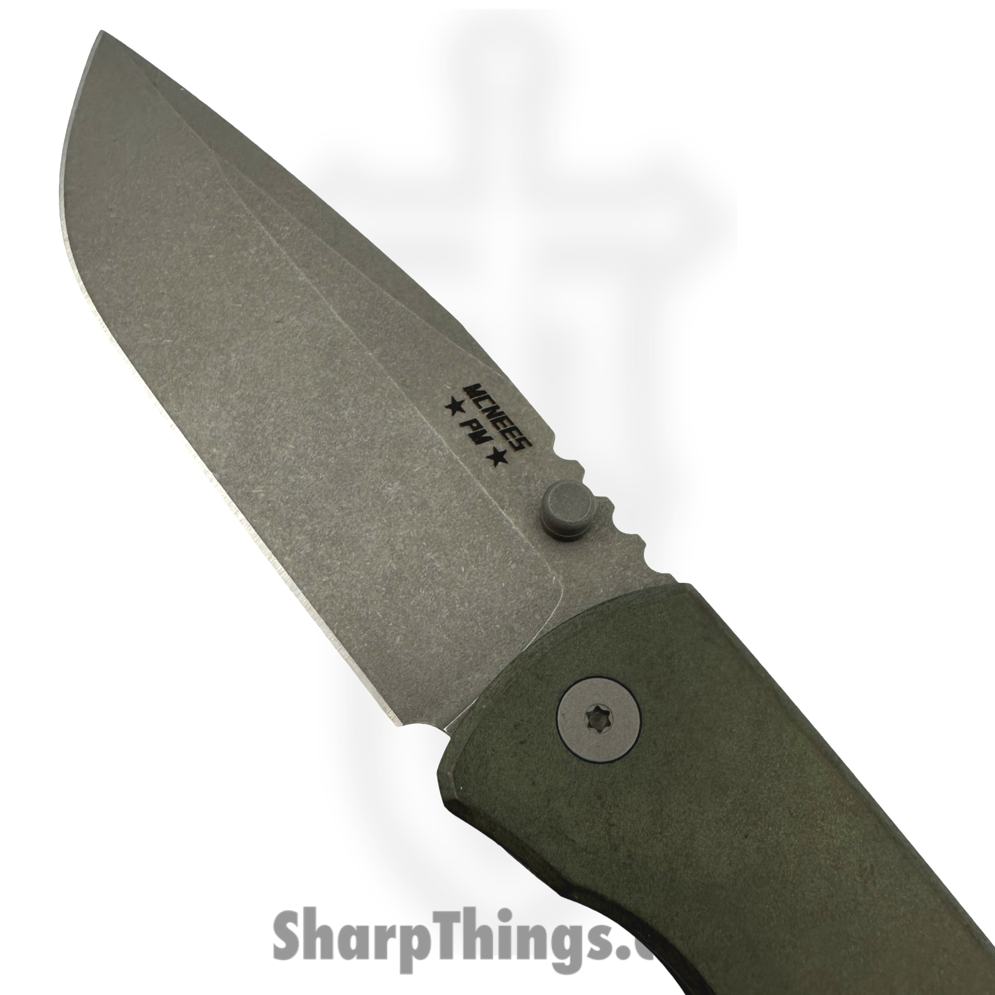 McNees - MAC235ATGRBZ - Mac2 3.5in - Folding Knife - Magnacut Atomic Spear Point - Titanium - Atomic Green Bronze - Image 3