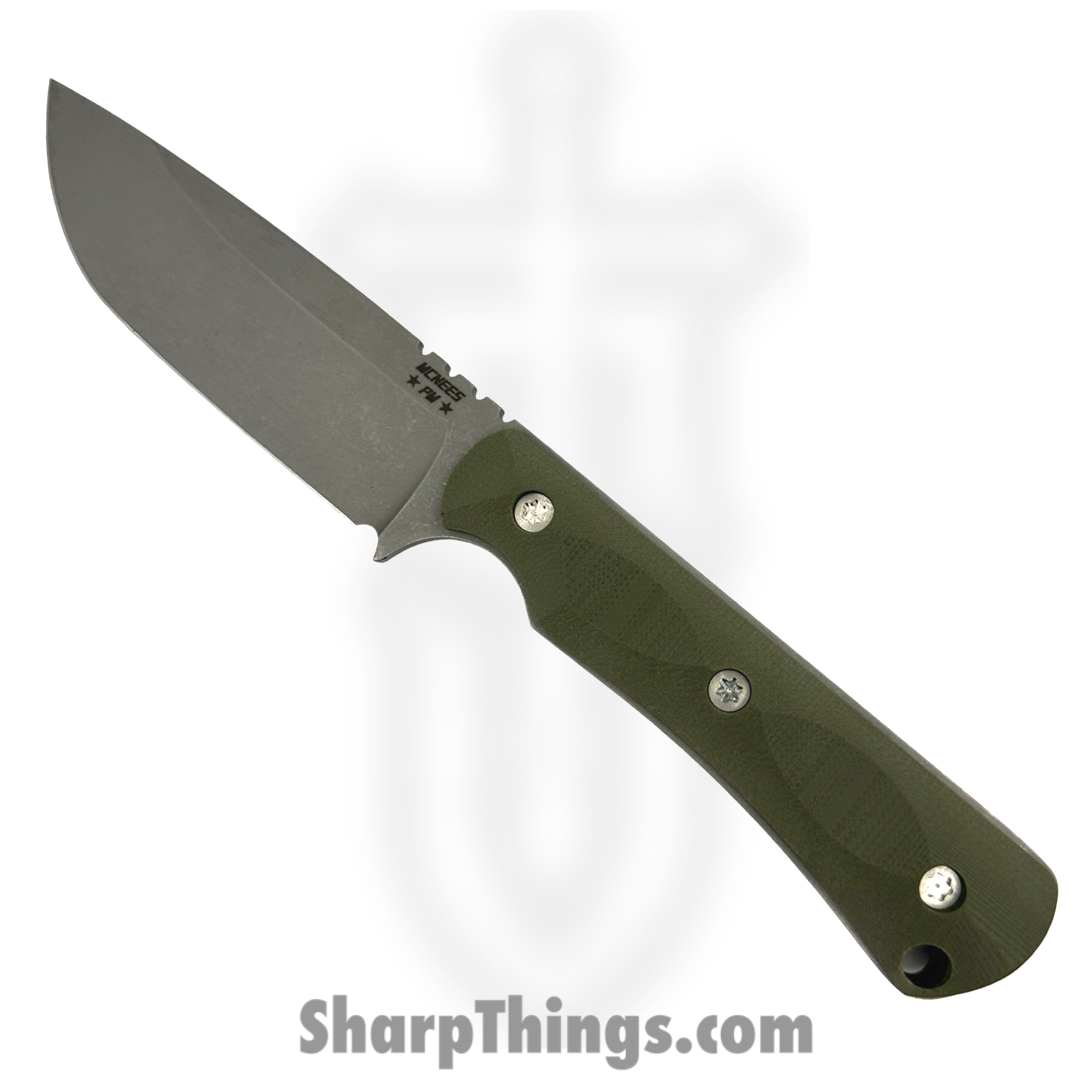 McNees - MACRR62403 - Ridge Runner - Fixed Blade Knife - CPM 3V Atomic SW Drop Point Blade - G10 - Green