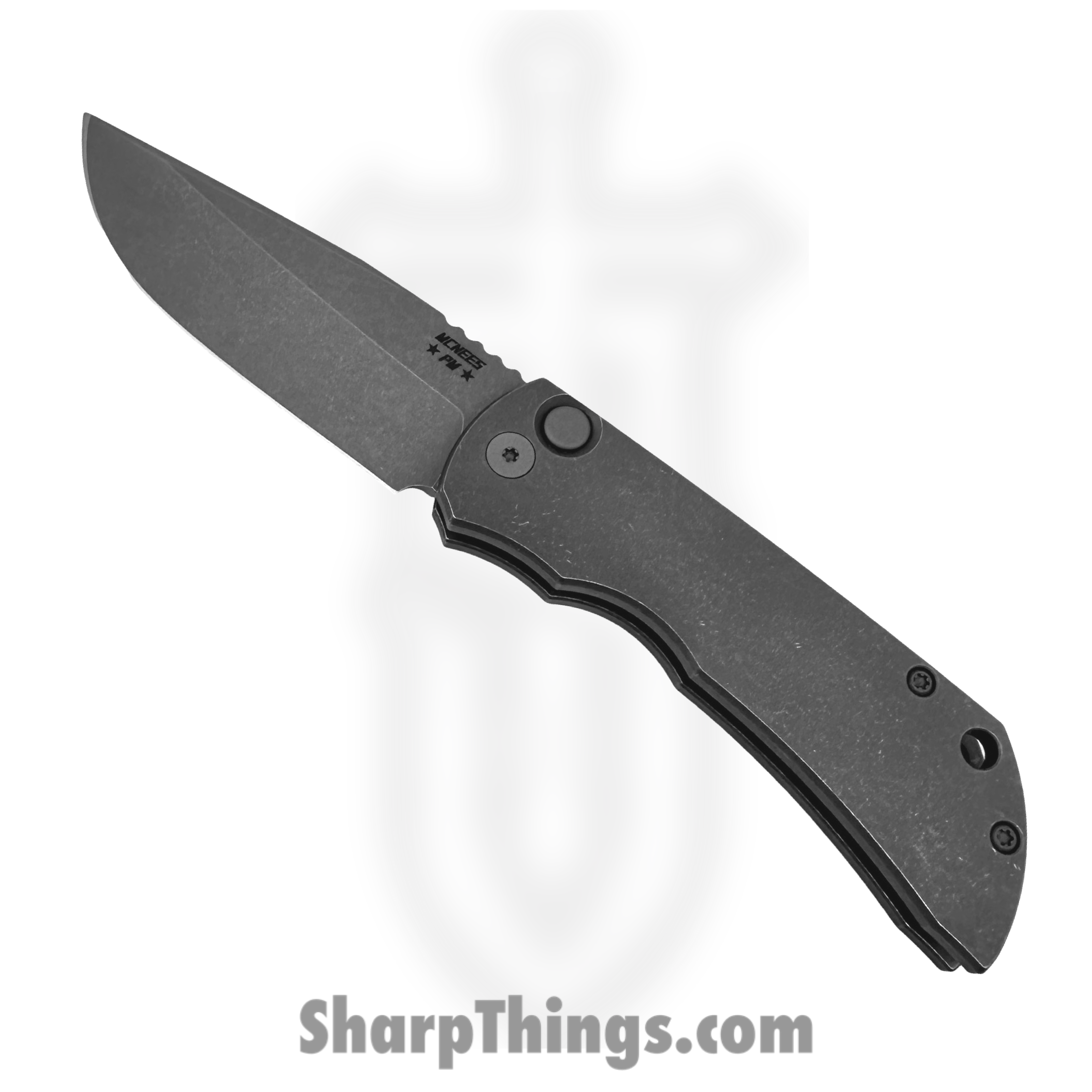 McNees - MAC23562401 - AutoMac G2 - Automatic Knife - Magnacut Atomic Clip Point - Titanium - Atomic Stonewash
