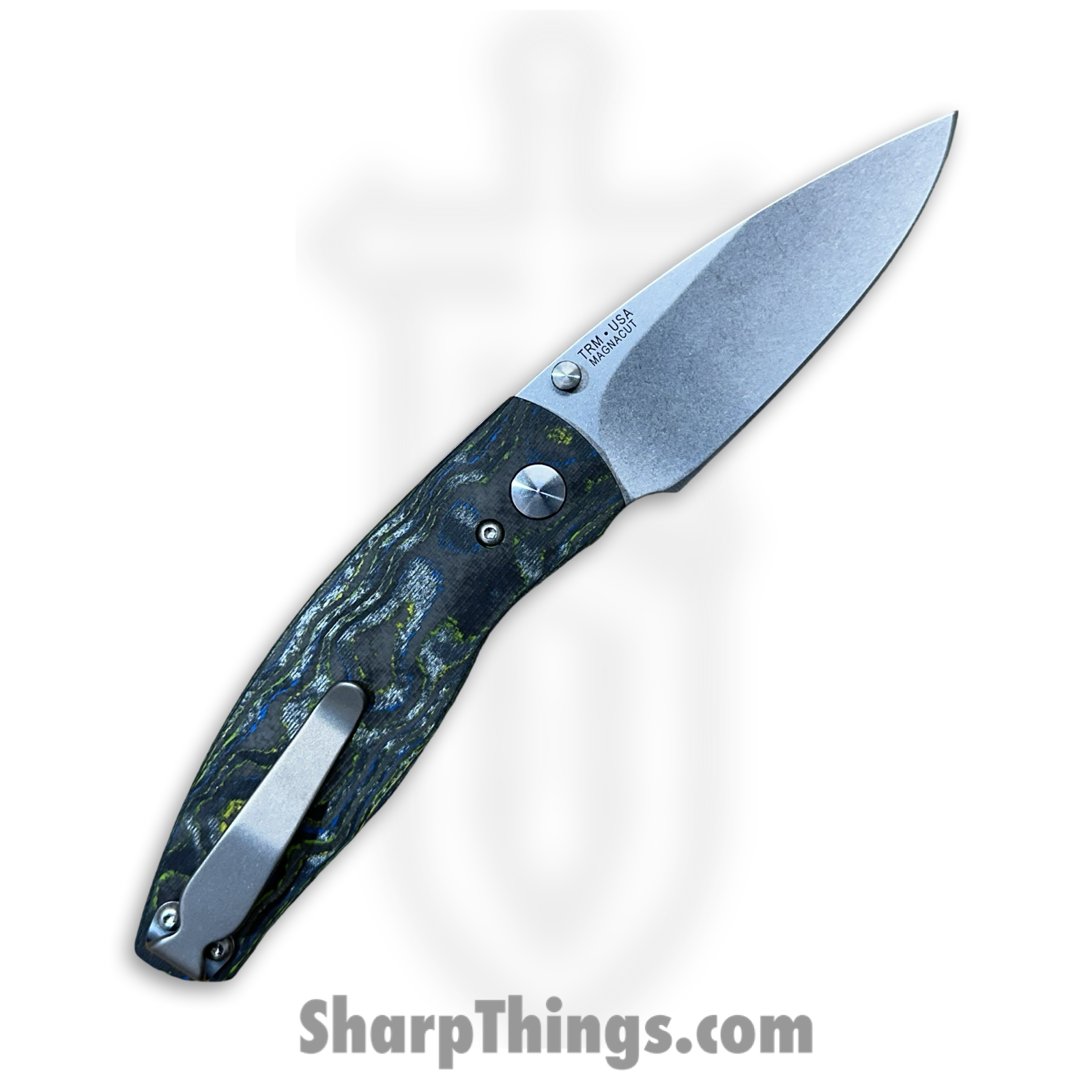 TRM - NE2SWGC-02 - Neutron 2 IRIE - Folding Knife - Hollow Grind Stonewashed MagnaCut D/P - Fat Carbon Fiber - Gecko Camo - Image 2