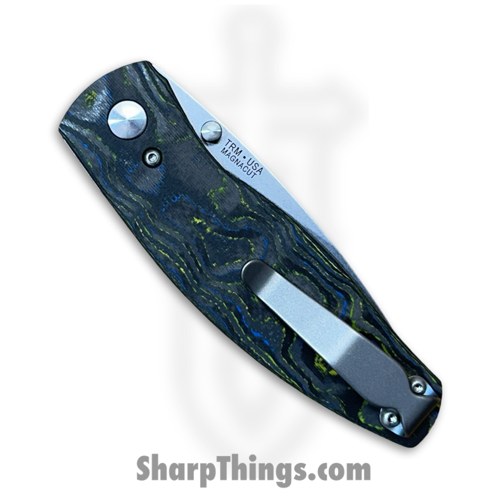 TRM - NE2SWGC-02 - Neutron 2 IRIE - Folding Knife - Hollow Grind Stonewashed MagnaCut D/P - Fat Carbon Fiber - Gecko Camo - Image 6