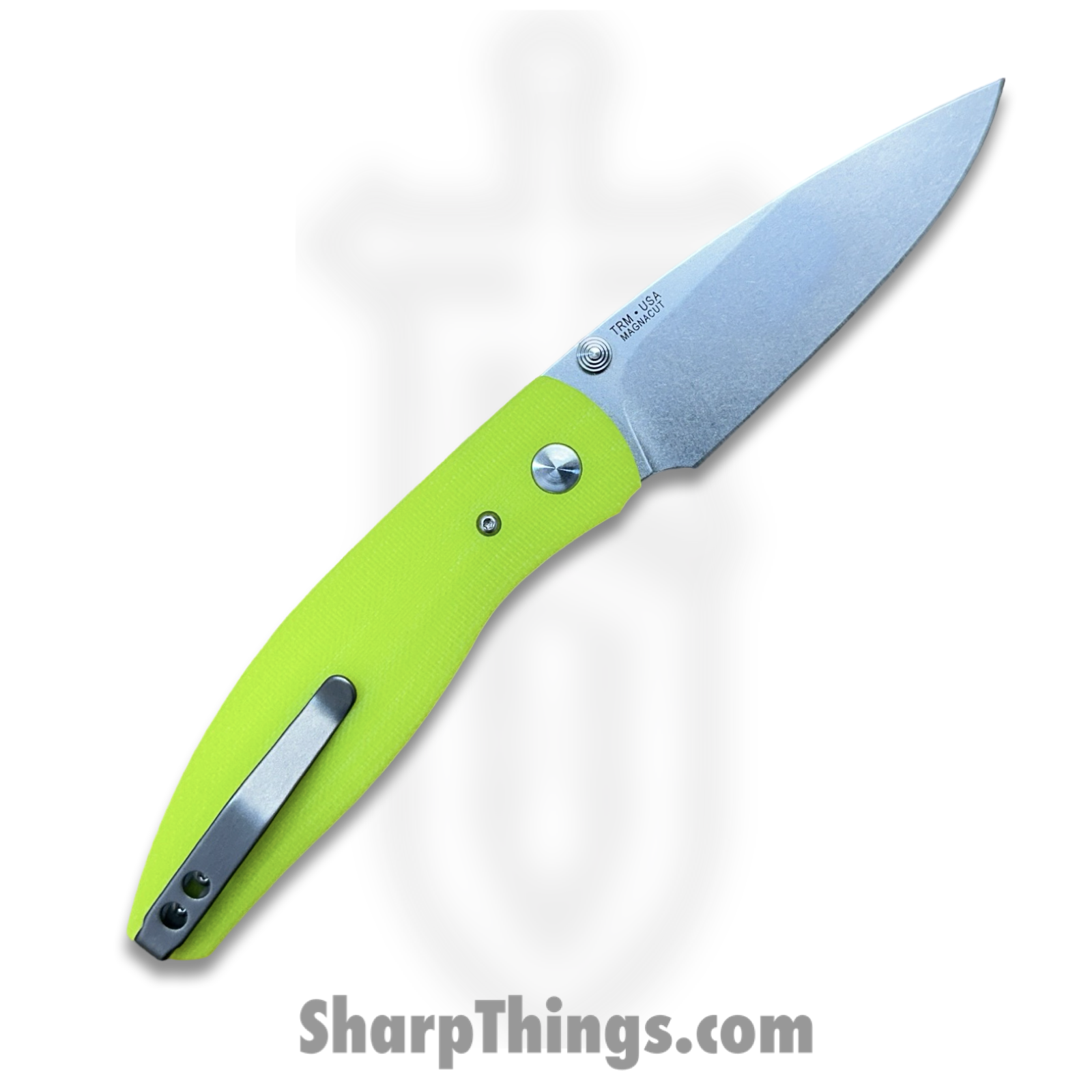 TRM - ATMSWSY-07 - Atom - Folding Knife - 3D G-10 - Stonewash MagnaCut D/P - Safety Yellow - Image 2