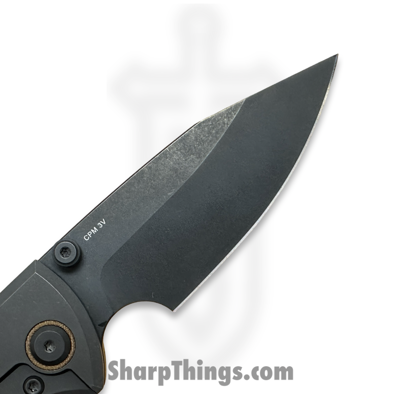 Chaves Knives - SGDPDLTIMI - Exclusive Scapegoat Street Dirty Steve - Folding Knife - DLC 3V Drop Point - DLC Titanium Micarta - Brown - Image 7
