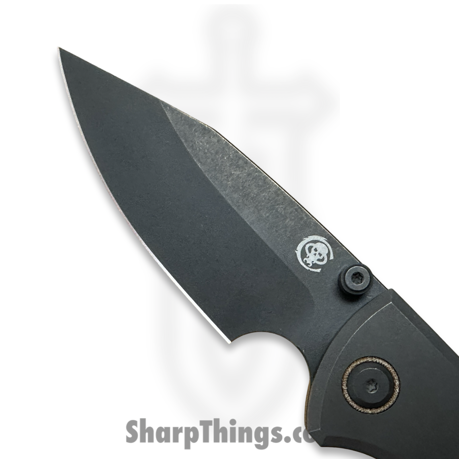 Chaves Knives - SGDPDLTIMI - Exclusive Scapegoat Street Dirty Steve - Folding Knife - DLC 3V Drop Point - DLC Titanium Micarta - Brown - Image 6
