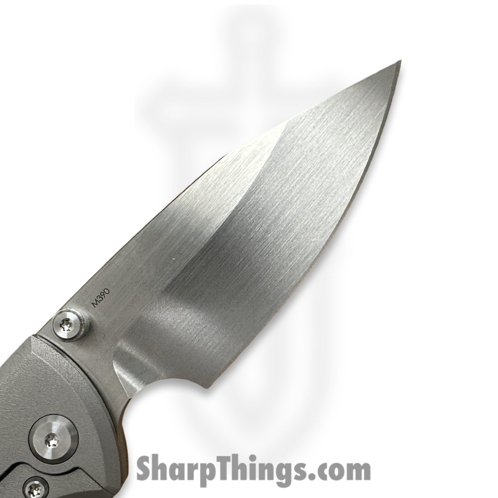 Chaves Knives - SGDPSATIMI - Exclusive Scapegoat Street El Chicano - Folding Knife - Satin M390 Drop Point - Tumbled Titanium Micarta - Brown - Image 8