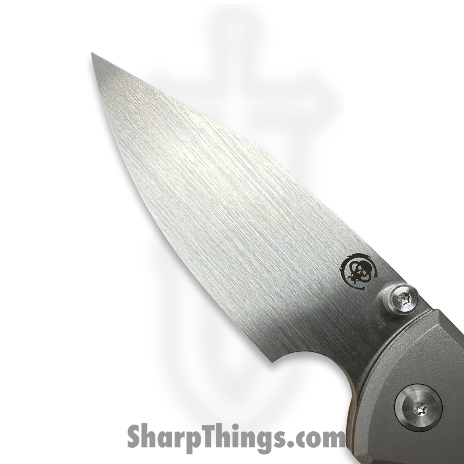 Chaves Knives - SGDPSATIMI - Exclusive Scapegoat Street El Chicano - Folding Knife - Satin M390 Drop Point - Tumbled Titanium Micarta - Brown - Image 7