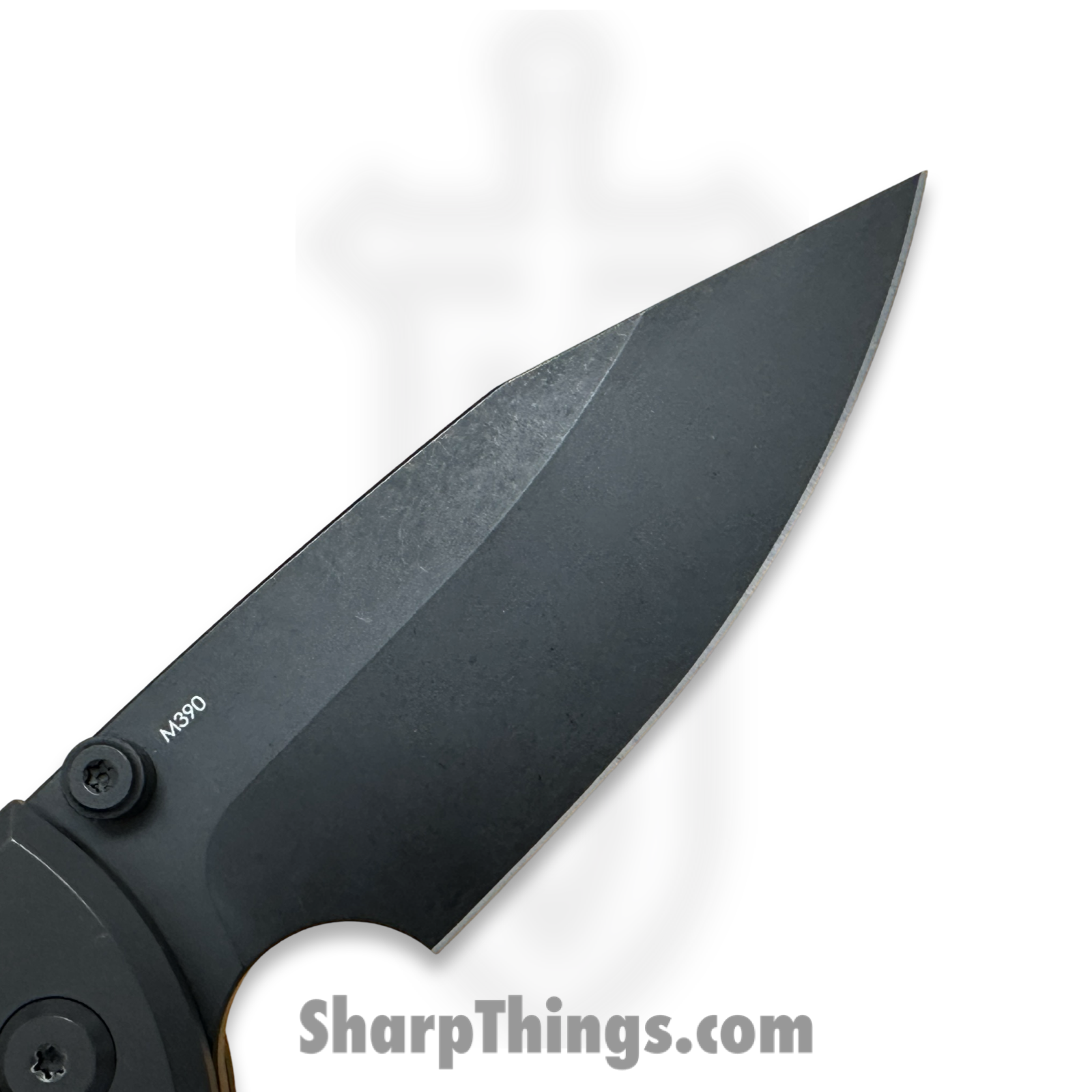 Chaves Knives - SGDPDLTICF - Exclusive Scapegoat Street YKWII - Folding Knife - DLC M390 Drop Point - DLC Titanium Carbon Fiber - Black - Image 5