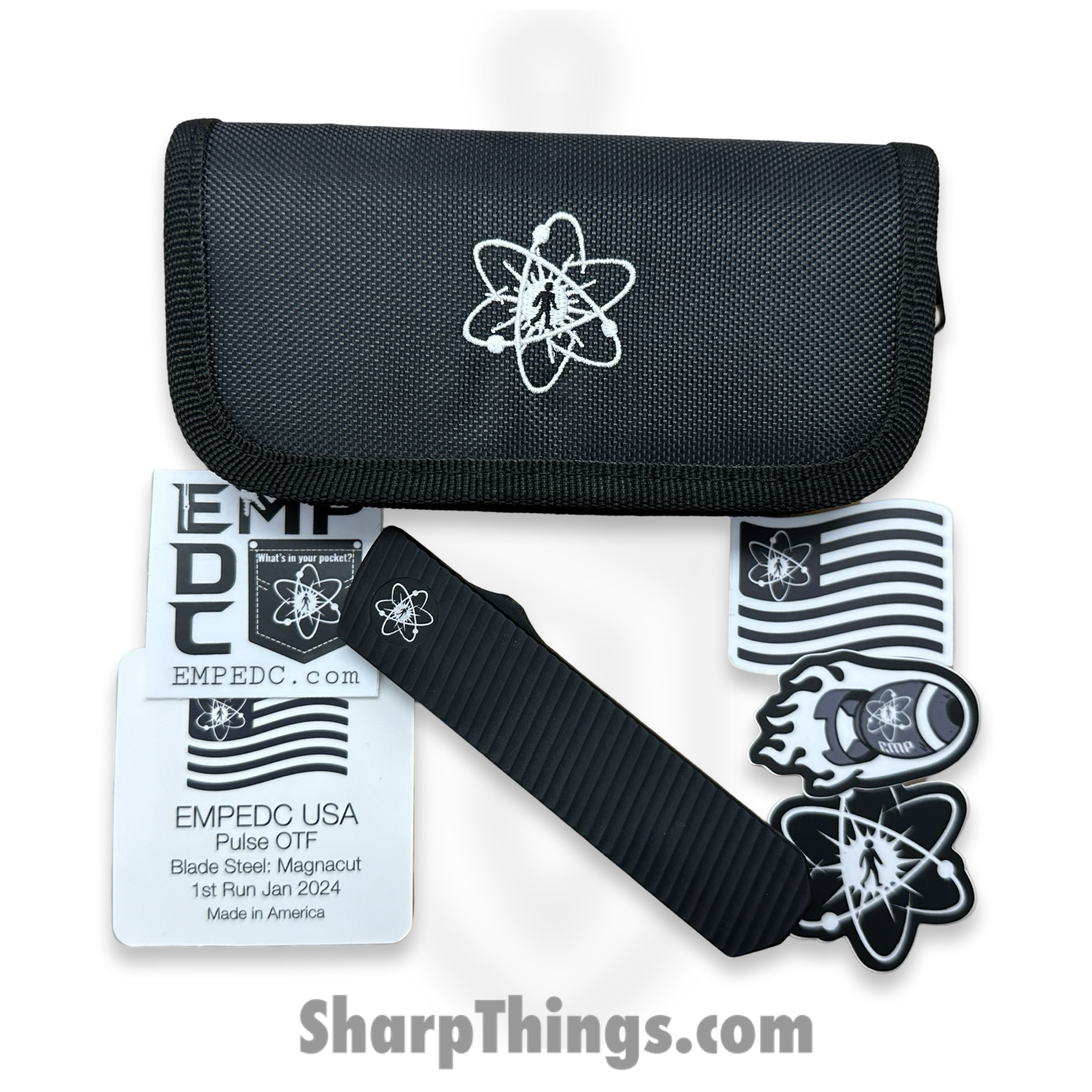 EMPEDC - PLSUSABK01 - Pulse - OTF Auto - Magnacut Battle Worn Stonewash Tanto - 6061-T6 - Black - Image 7